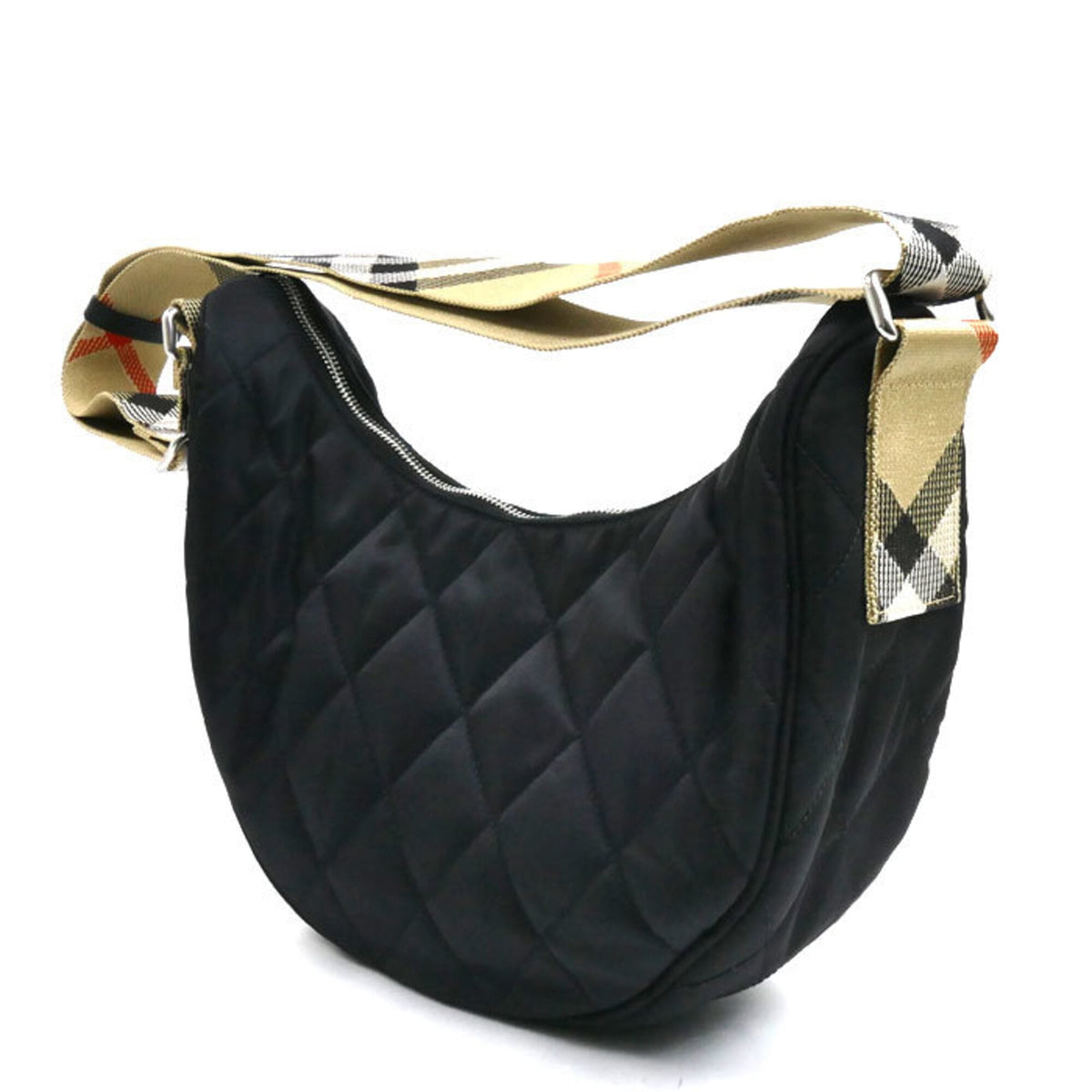 Burberry Black Nylon Leather Crossbody Bag Shoulder Bag (Pre-Owned)