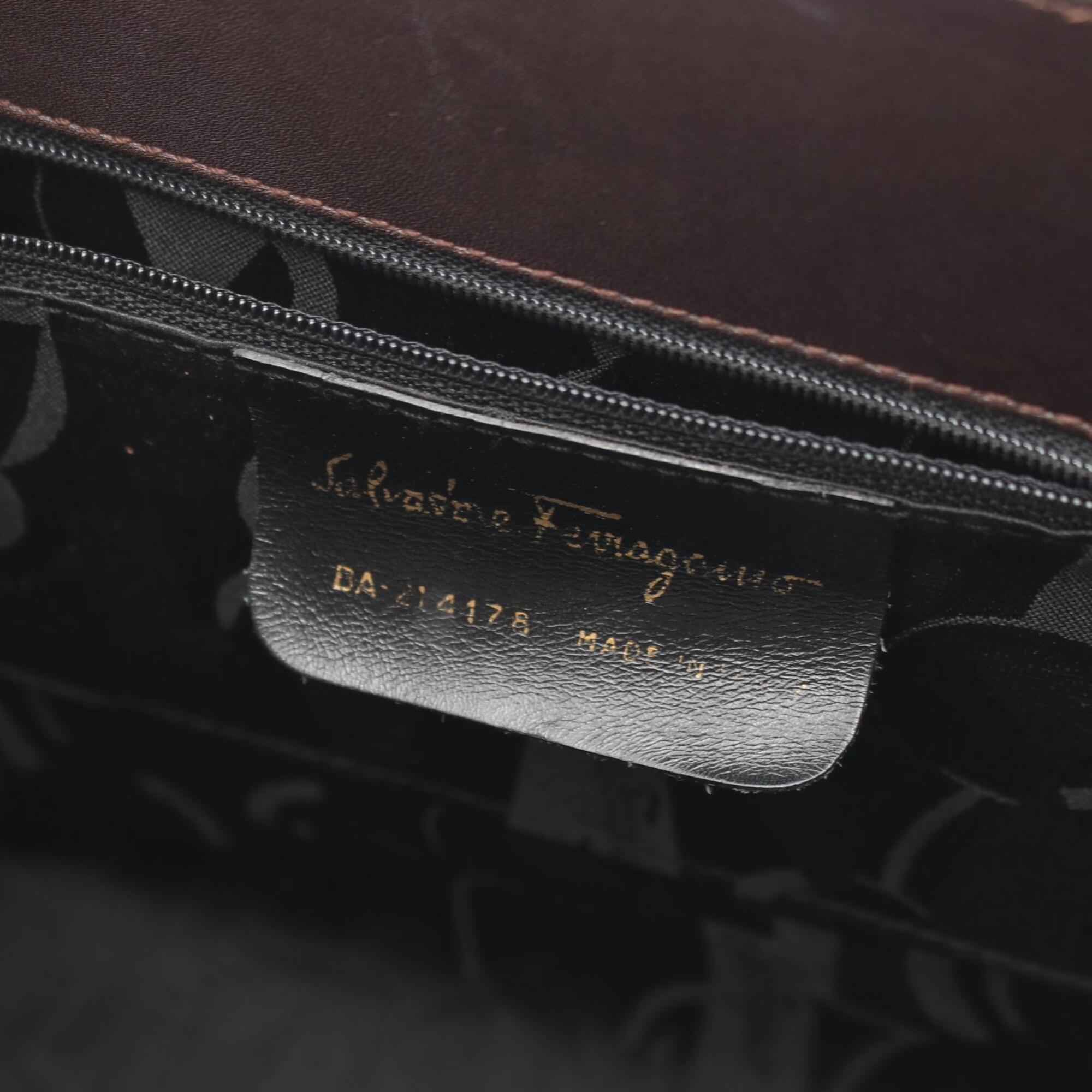 Salvatore Ferragamo Brown Leather Handbag (Pre-Owned)