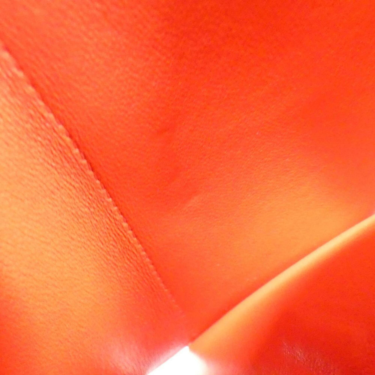 Hermes Red Color Epsom Leather Wallet (Tri-Fold) (Pre-Owned)