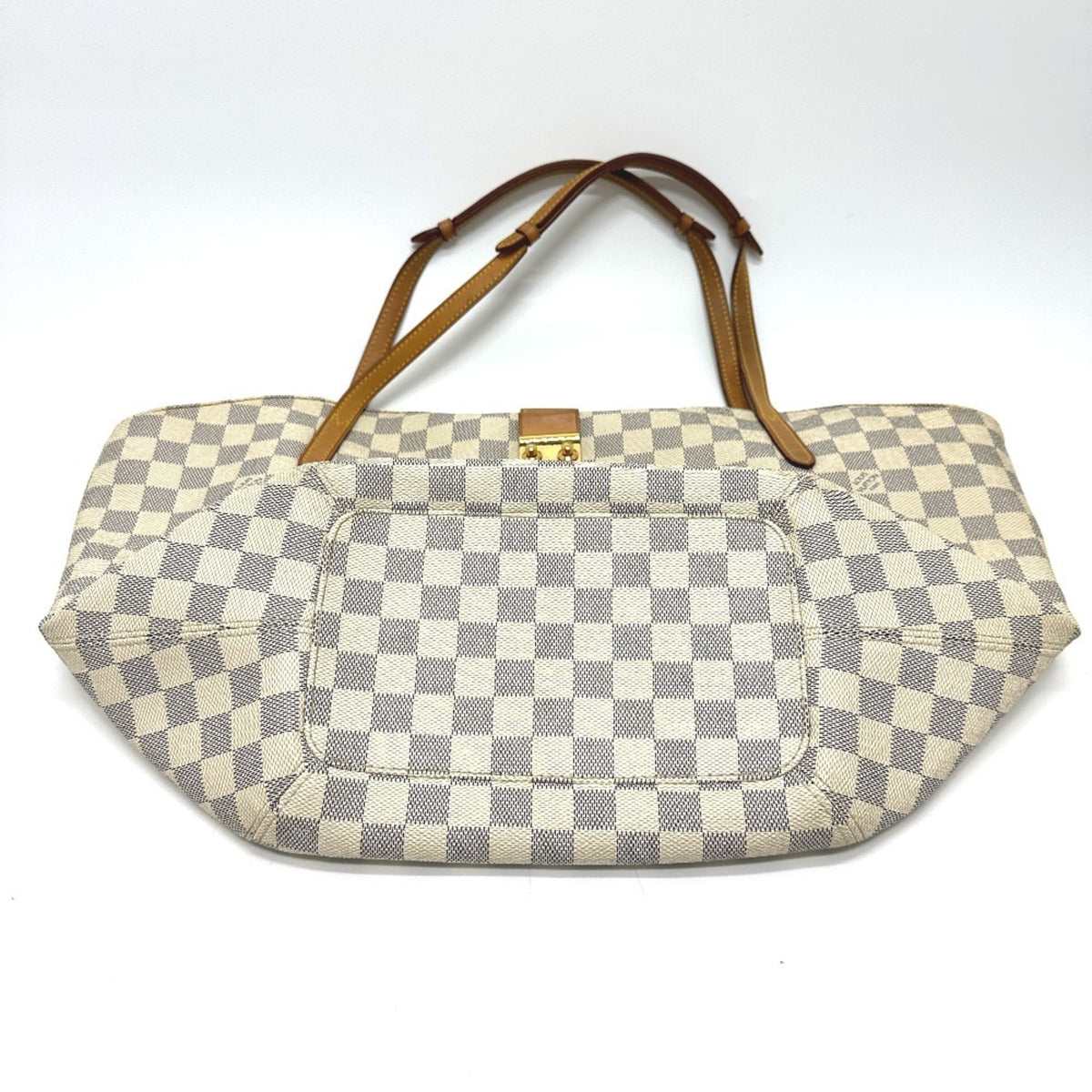 Louis Vuitton White Damier Azur Shoulder Bag Tote Bag (Pre-Owned)