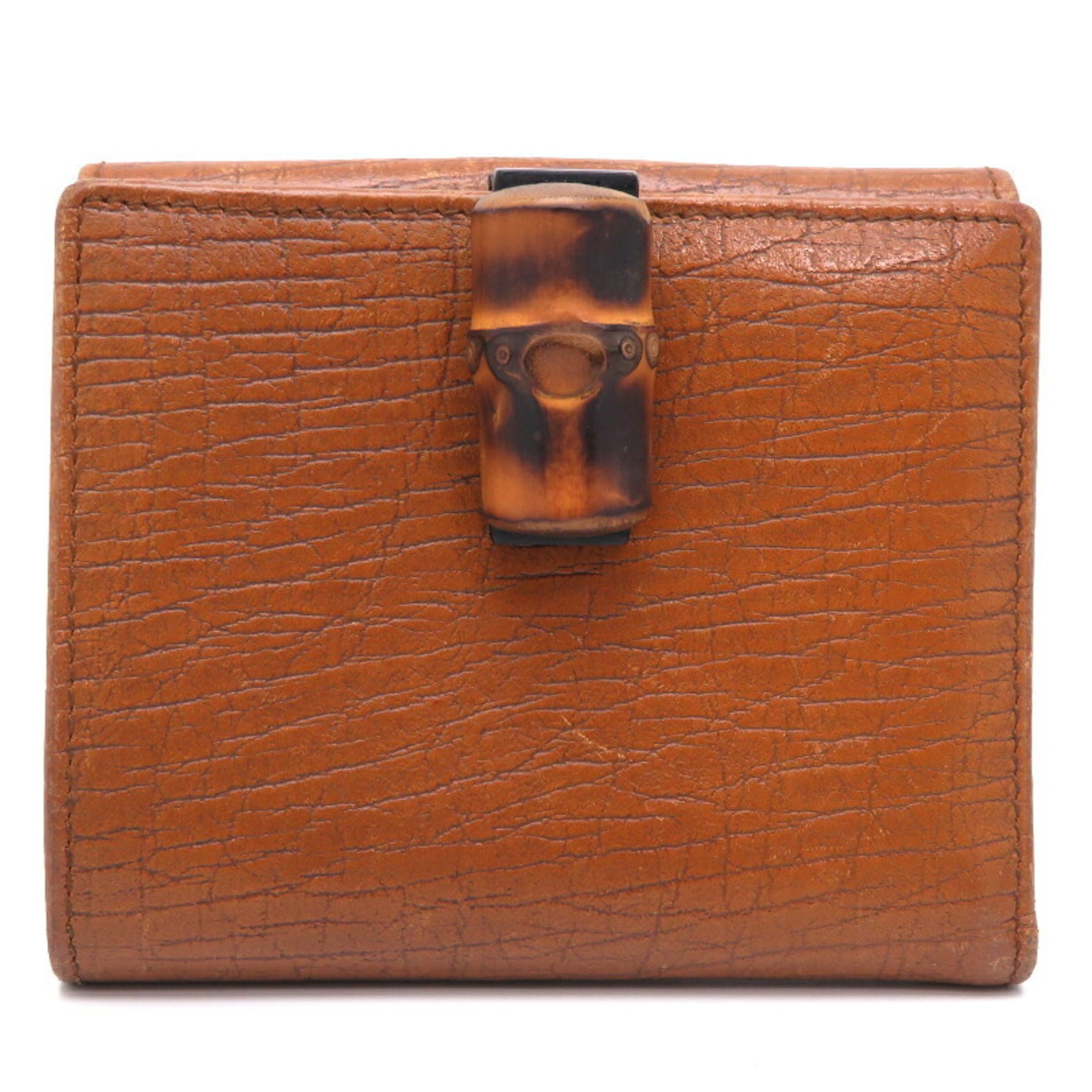 Gucci Bamboo Camel Bamboo Leather Wallet (Bi-Fold) (Pre-Owned)