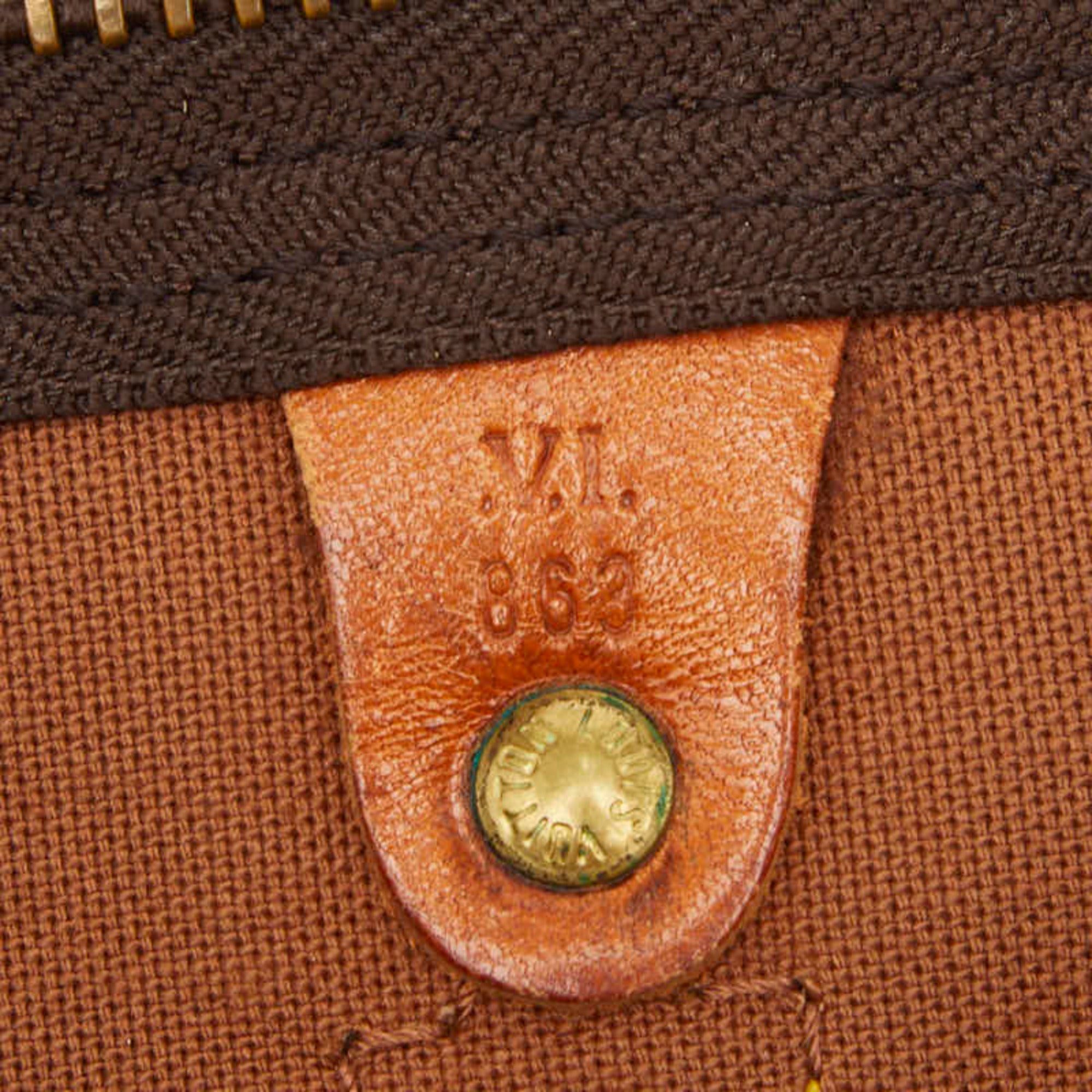 Louis Vuitton Brown Pvc Leather Boston Bag (Pre-Owned)