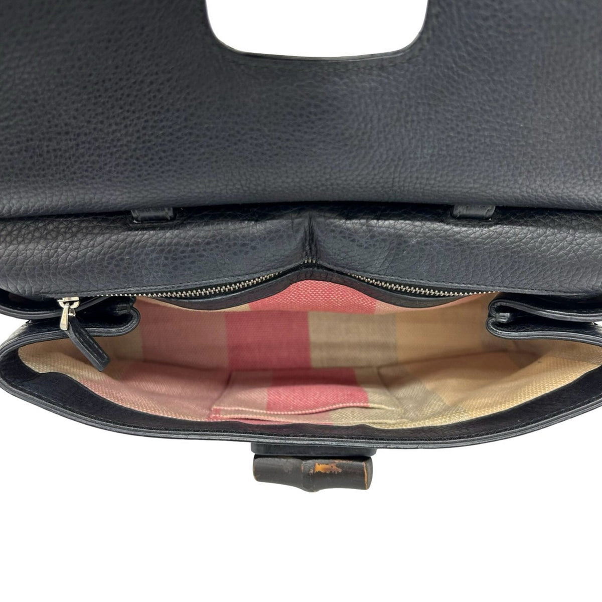 Gucci Black Leather Handbag Shoulder Bag Tote Bag (Pre-Owned)
