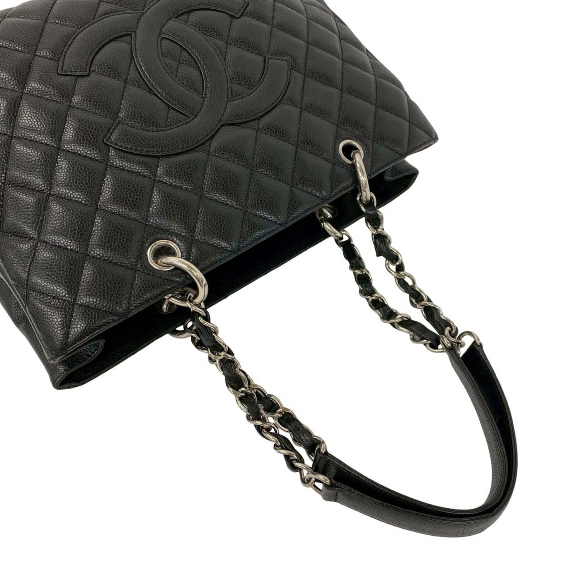 Chanel Black Grained Calfskin Tote Bag (Pre-Owned)