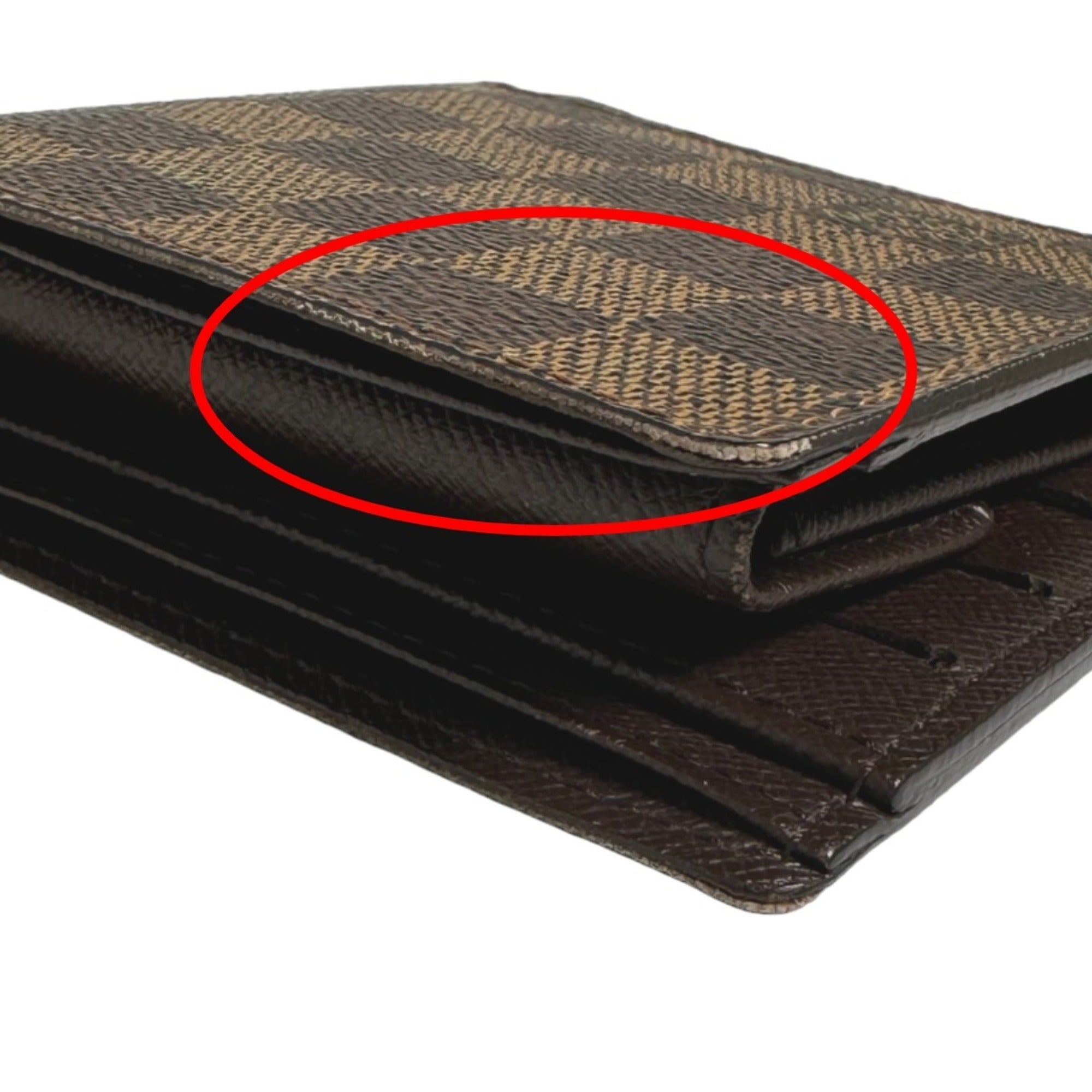 Louis Vuitton Brown Damier Canvas Wallet (Bi-Fold) (Pre-Owned)