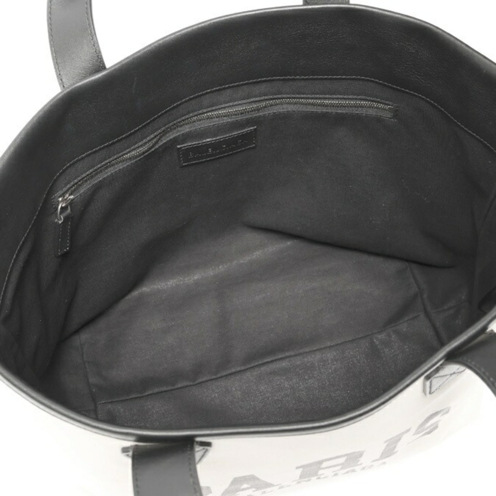 Balenciaga Black Canvas Leather Tote Bag (Pre-Owned)
