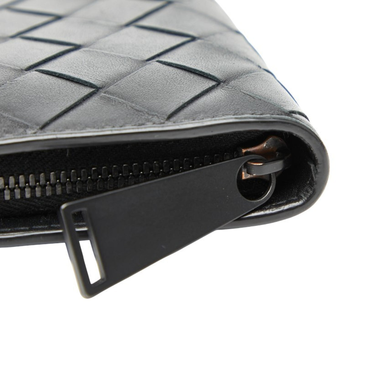 Bottega Veneta Black Leather Long Wallet (Bi-Fold) (Pre-Owned)
