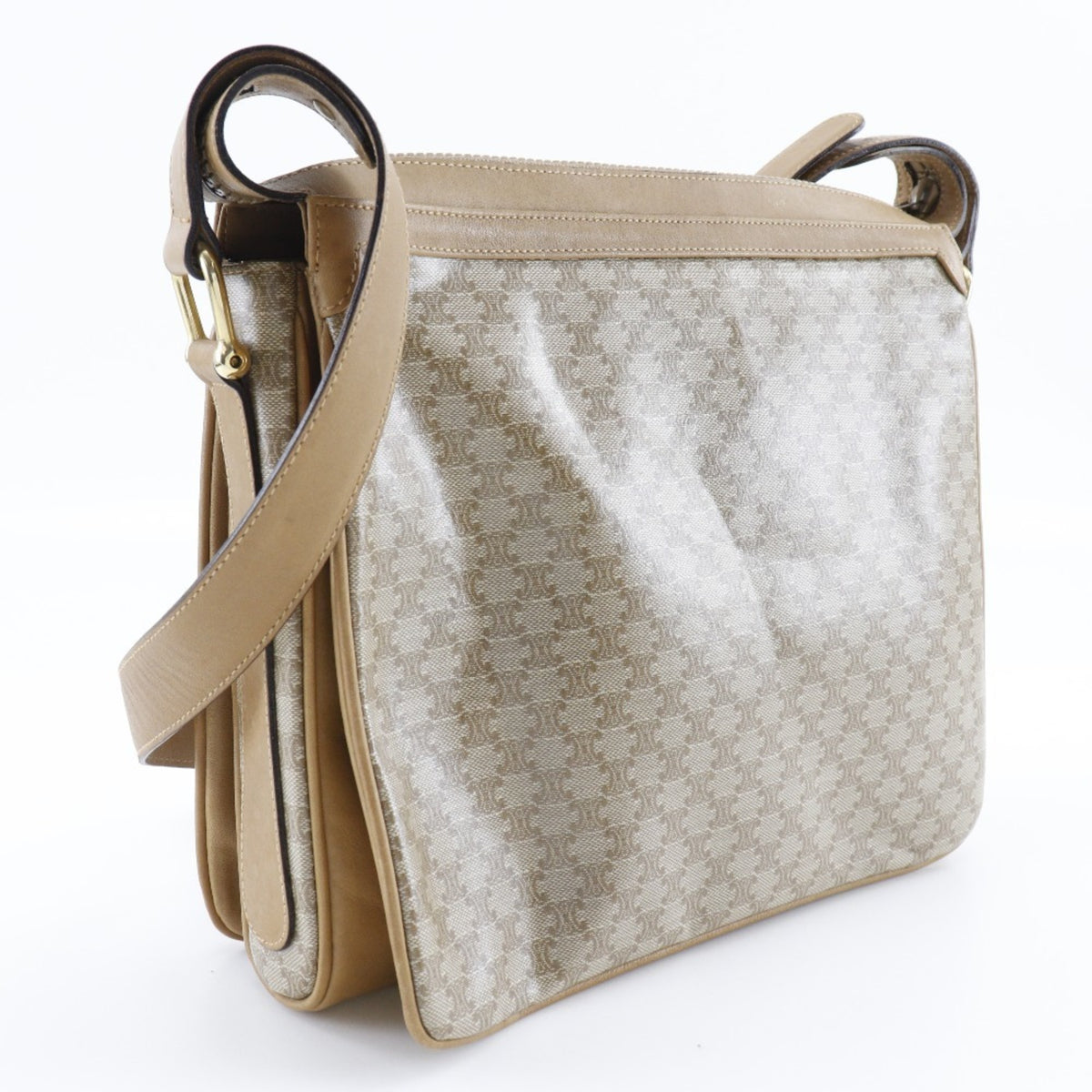 Celine Macadam Beige Pvc Shoulder Bag (Pre-Owned)