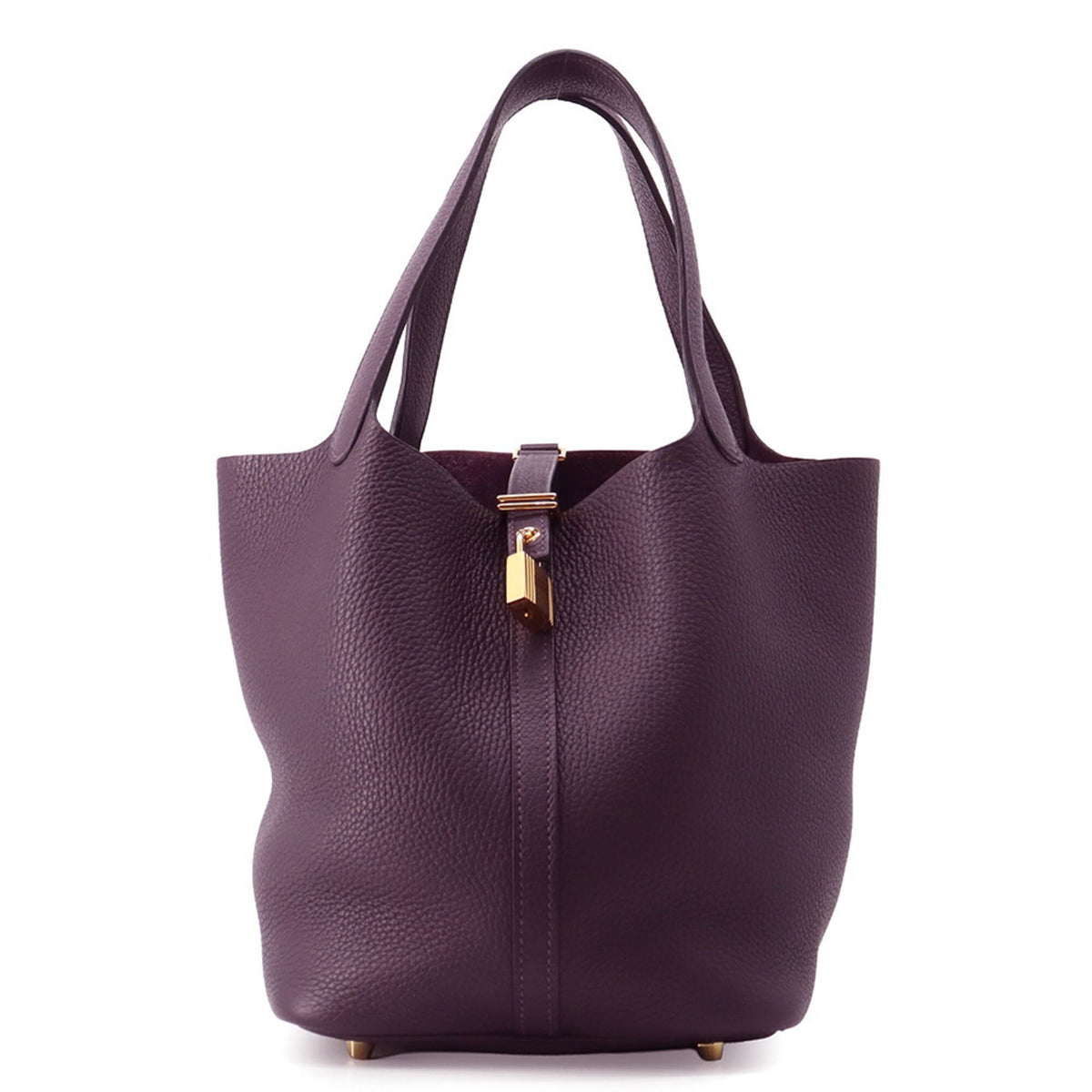 Hermes Cassis Taurillon Clemence Leather Handbag Tote Bag (Pre-Owned)