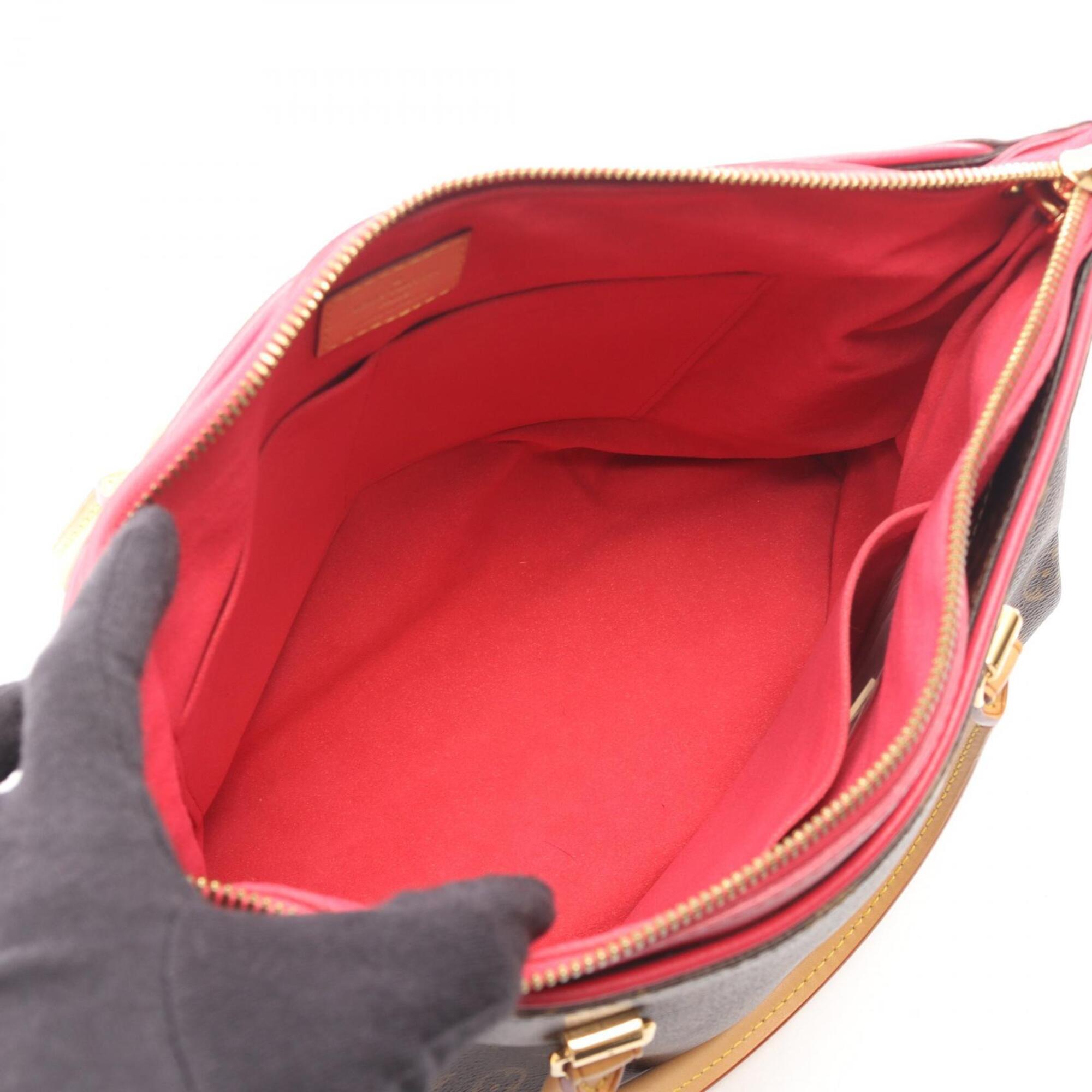 Louis Vuitton Brown Pvc Coated Canvas Leather Handbag (Pre-Owned)