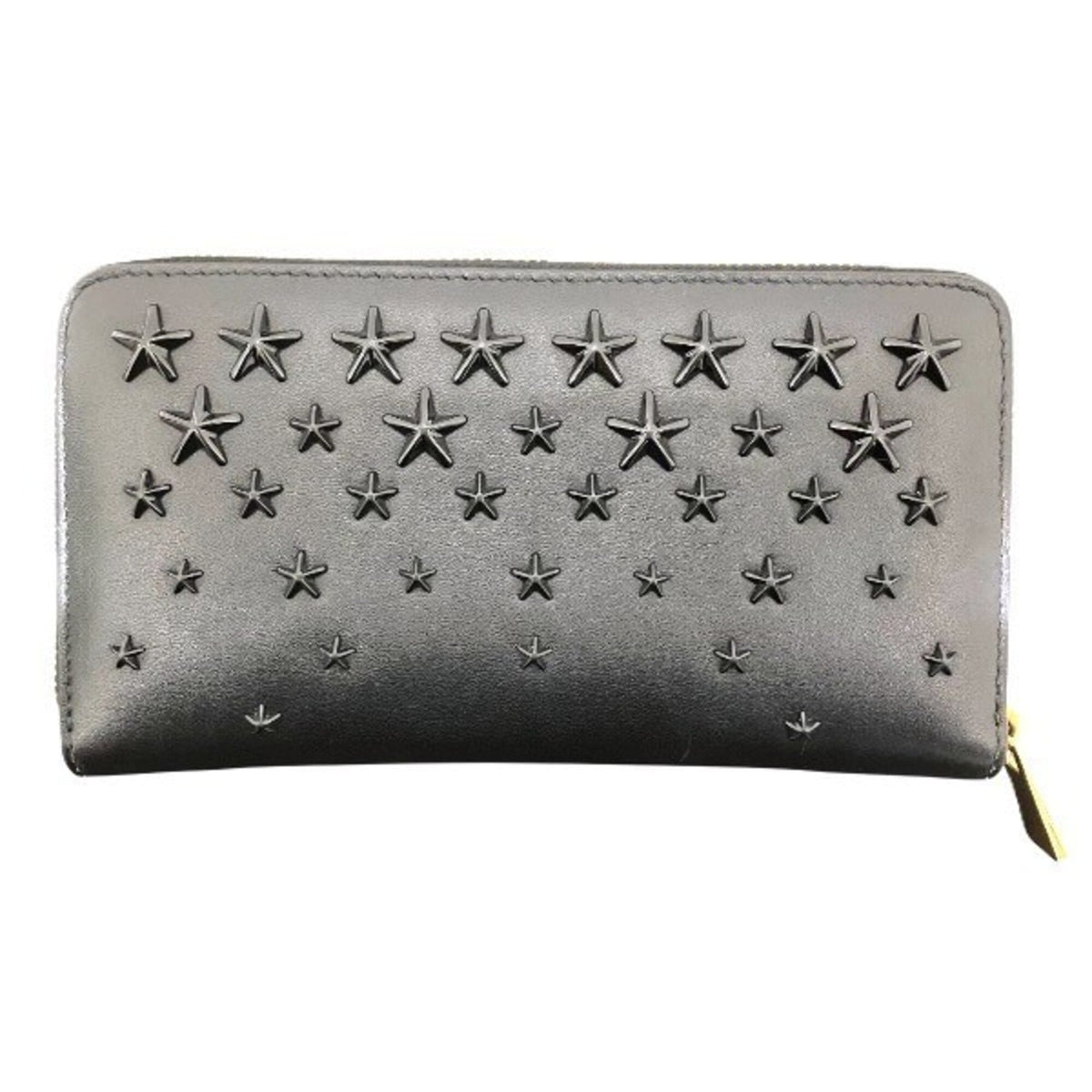 Jimmy Choo Dark Gray Long Wallet (Bi-Fold) (Pre-Owned)