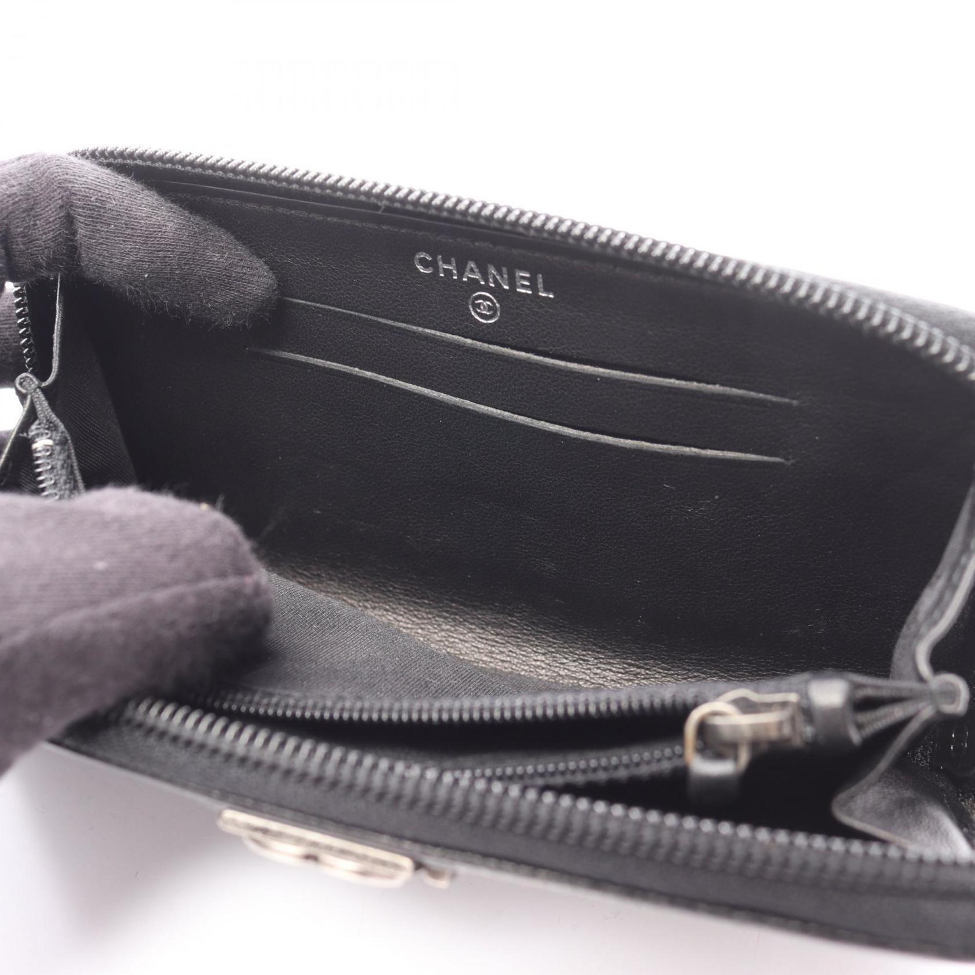 Chanel Black Leather Wallet (Bi-Fold) (Pre-Owned)