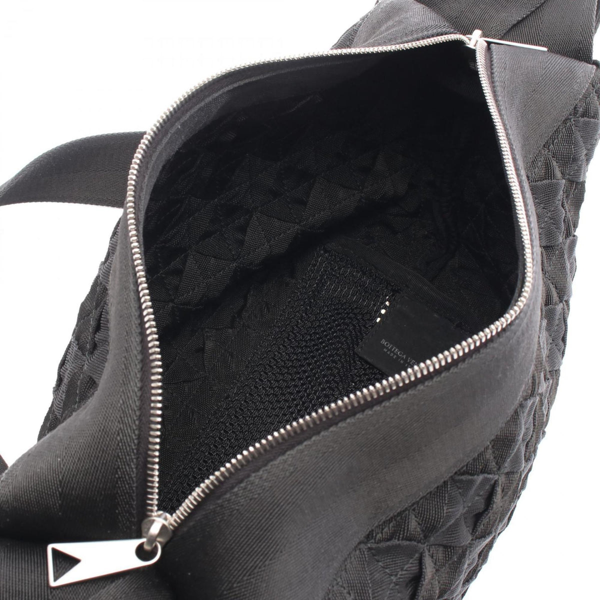 Bottega Veneta Black Nylon Canvas Shoulder Bag (Pre-Owned)