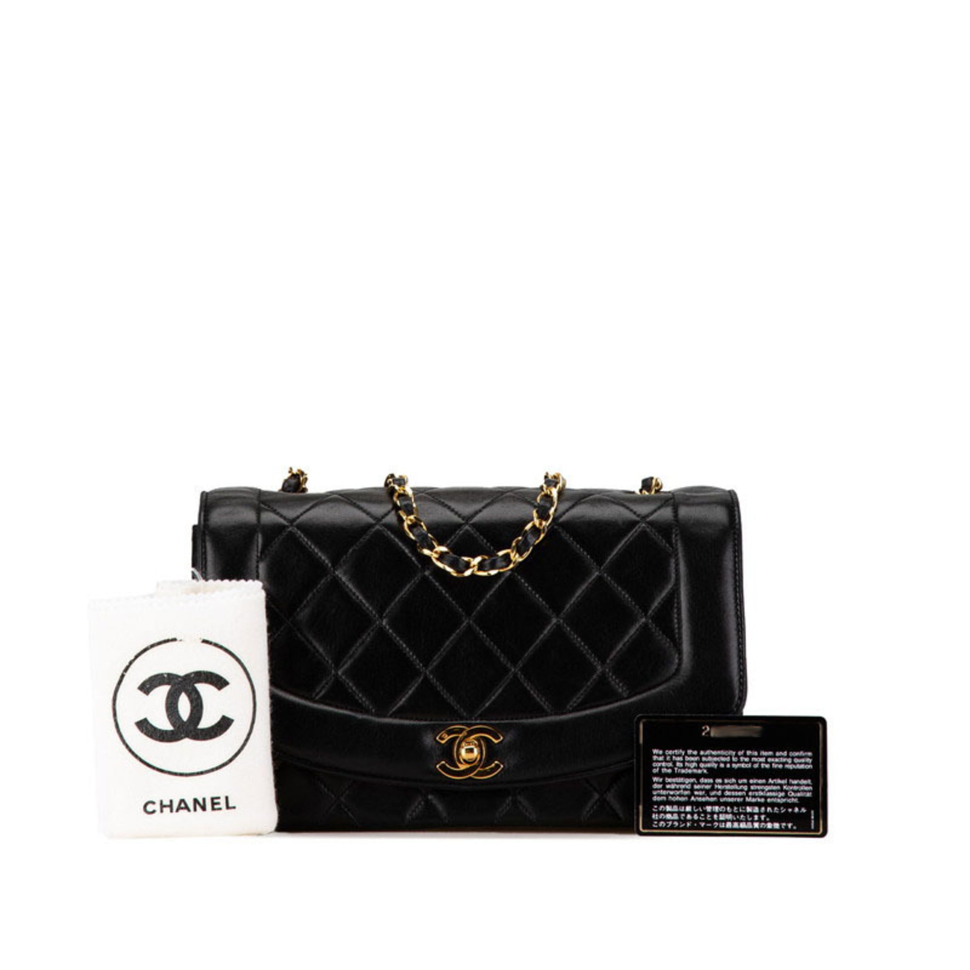 Chanel Black Gold Leather Shoulder Bag (Pre-Owned)