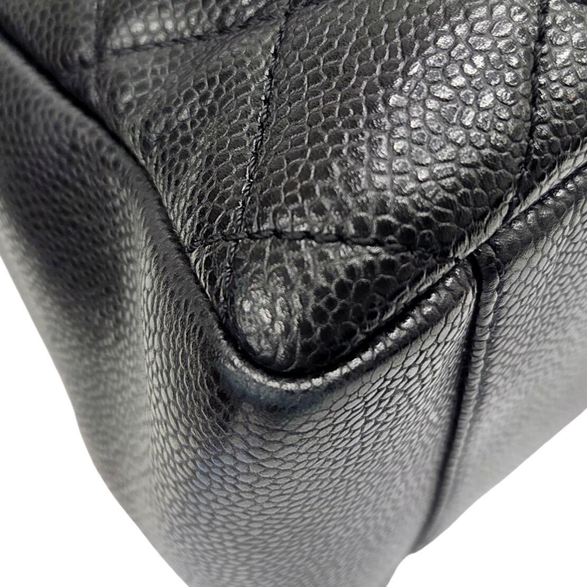 Chanel Black Grained Calfskin Tote Bag (Pre-Owned)