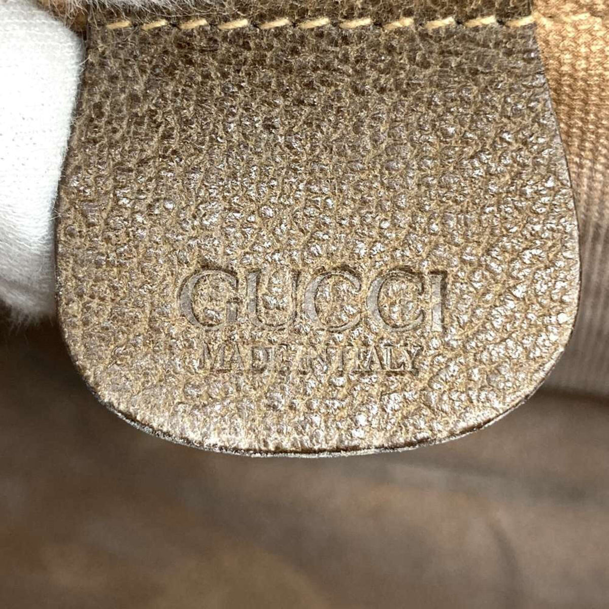 Gucci Brown Canvas Leather Shoulder Bag (Pre-Owned)
