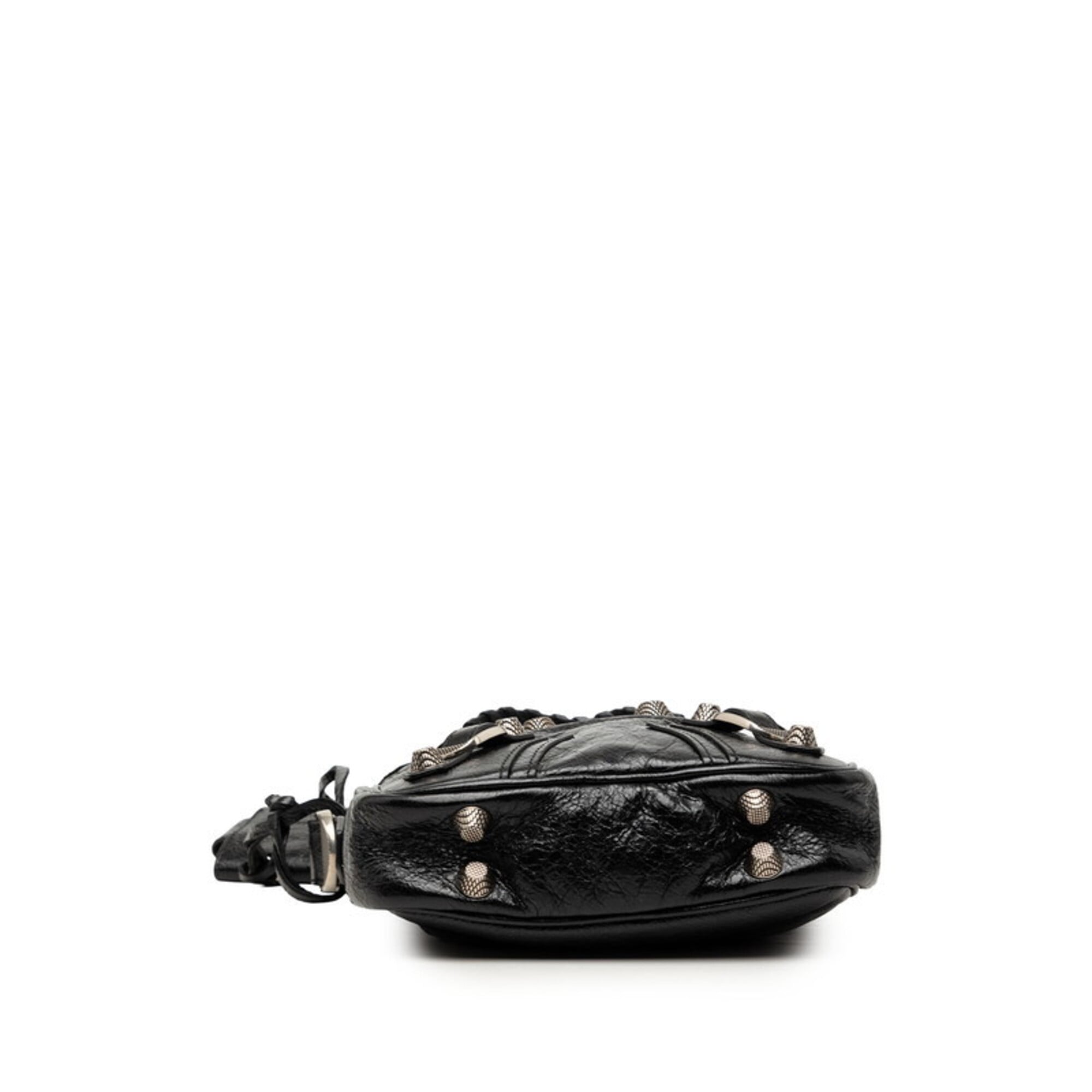 Balenciaga Black Leather Pouch Shoulder Bag (Pre-Owned)