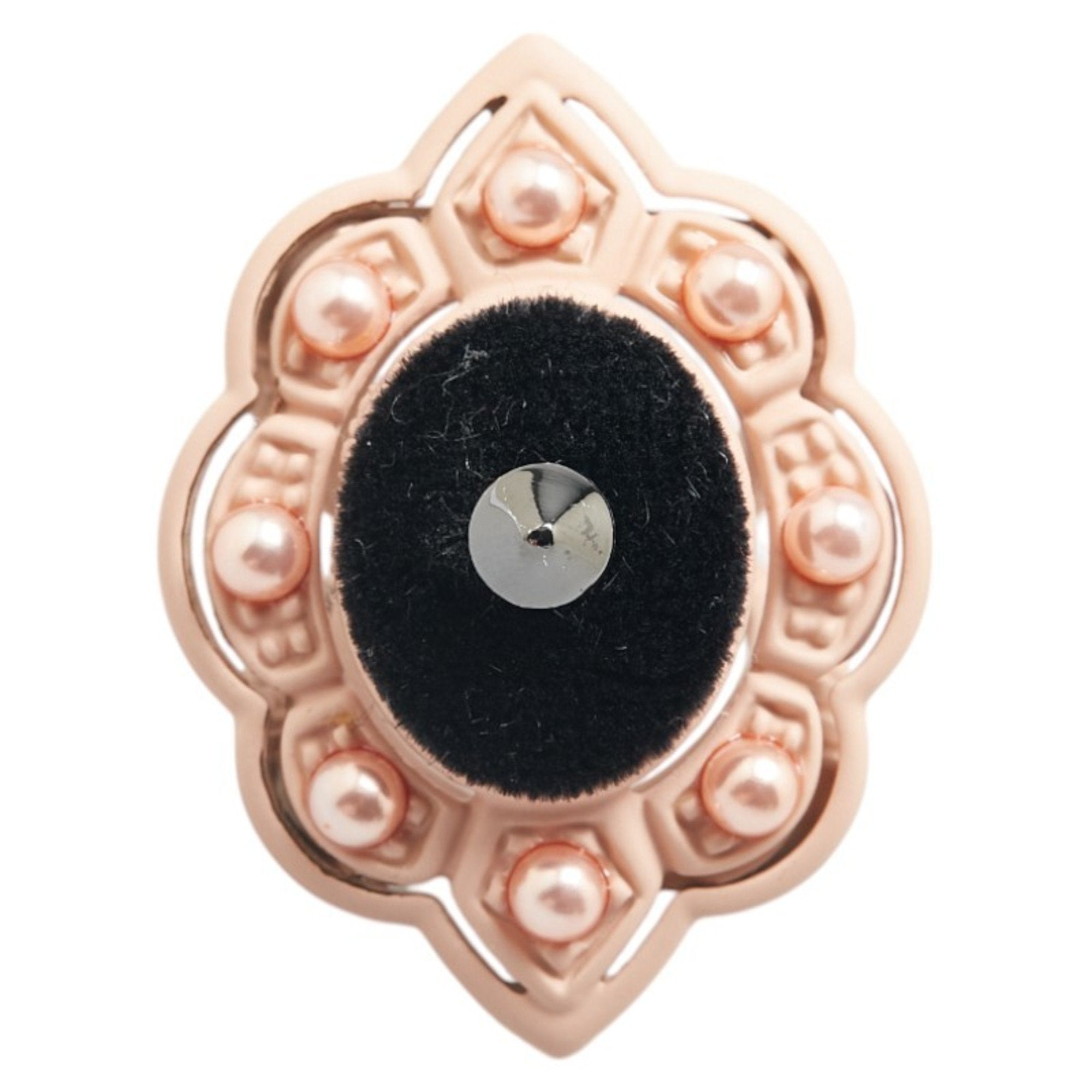 Gucci Pink Artificial Pearl Plastic Band Ring (Pre-Owned)