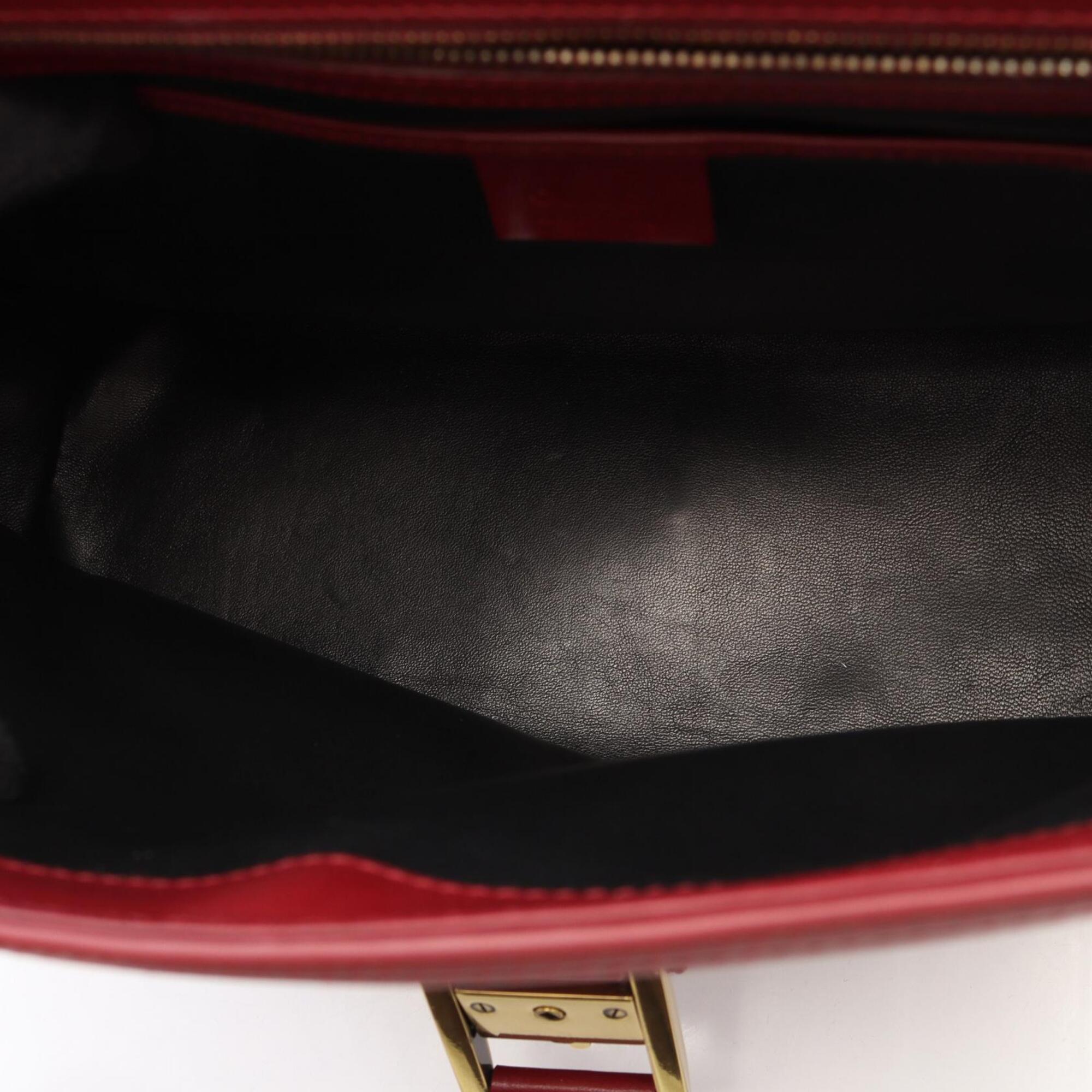 Gucci Bordeaux Leather Handbag (Pre-Owned)