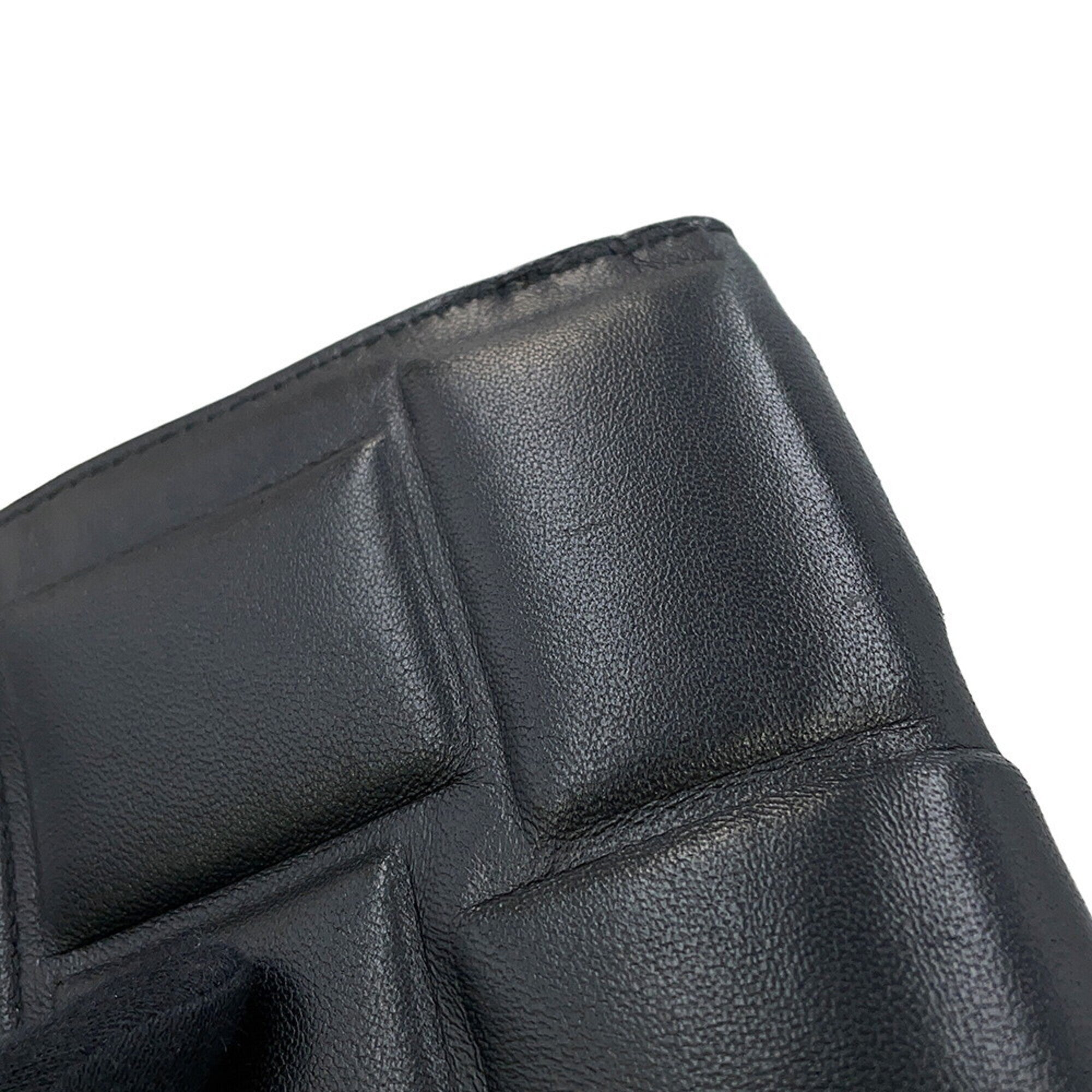 Bottega Veneta Black Leather Wallet (Bi-Fold) (Pre-Owned)