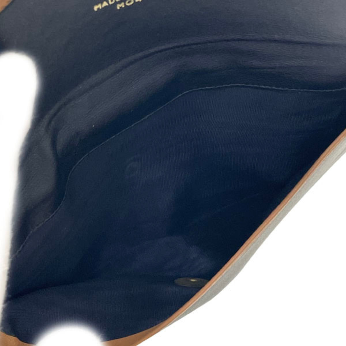 Celine Brown Navy Leather Long Wallet (Bi-Fold) (Pre-Owned)
