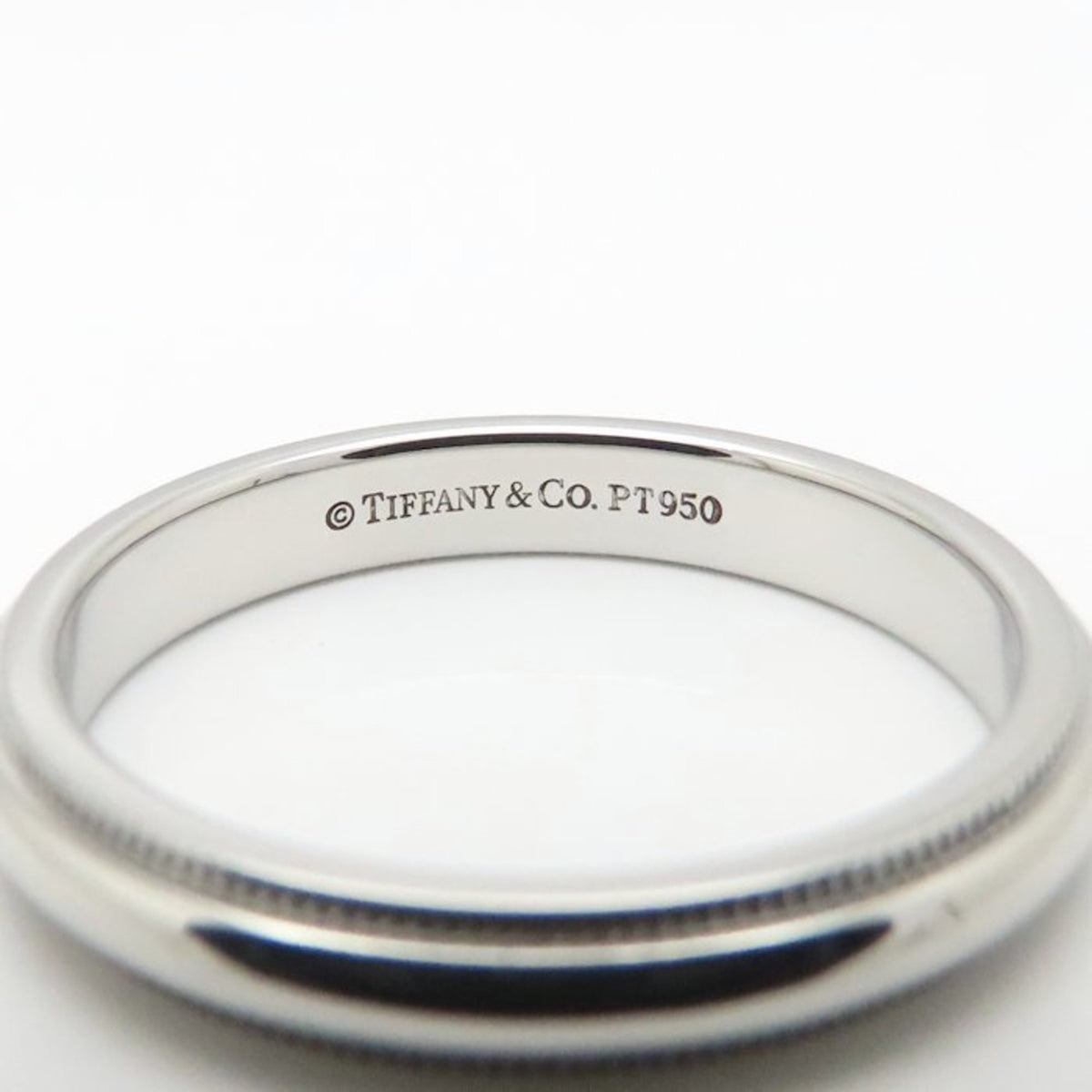 Tiffany Platinum Platinum 950 Band Ring (Pre-Owned)