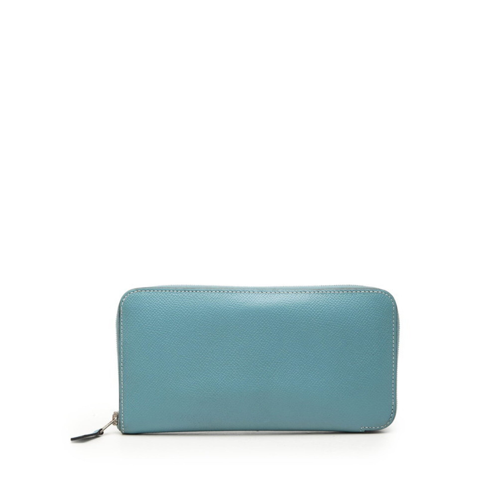 Hermes Blue Epsom Leather Long Wallet (Bi-Fold) (Pre-Owned)