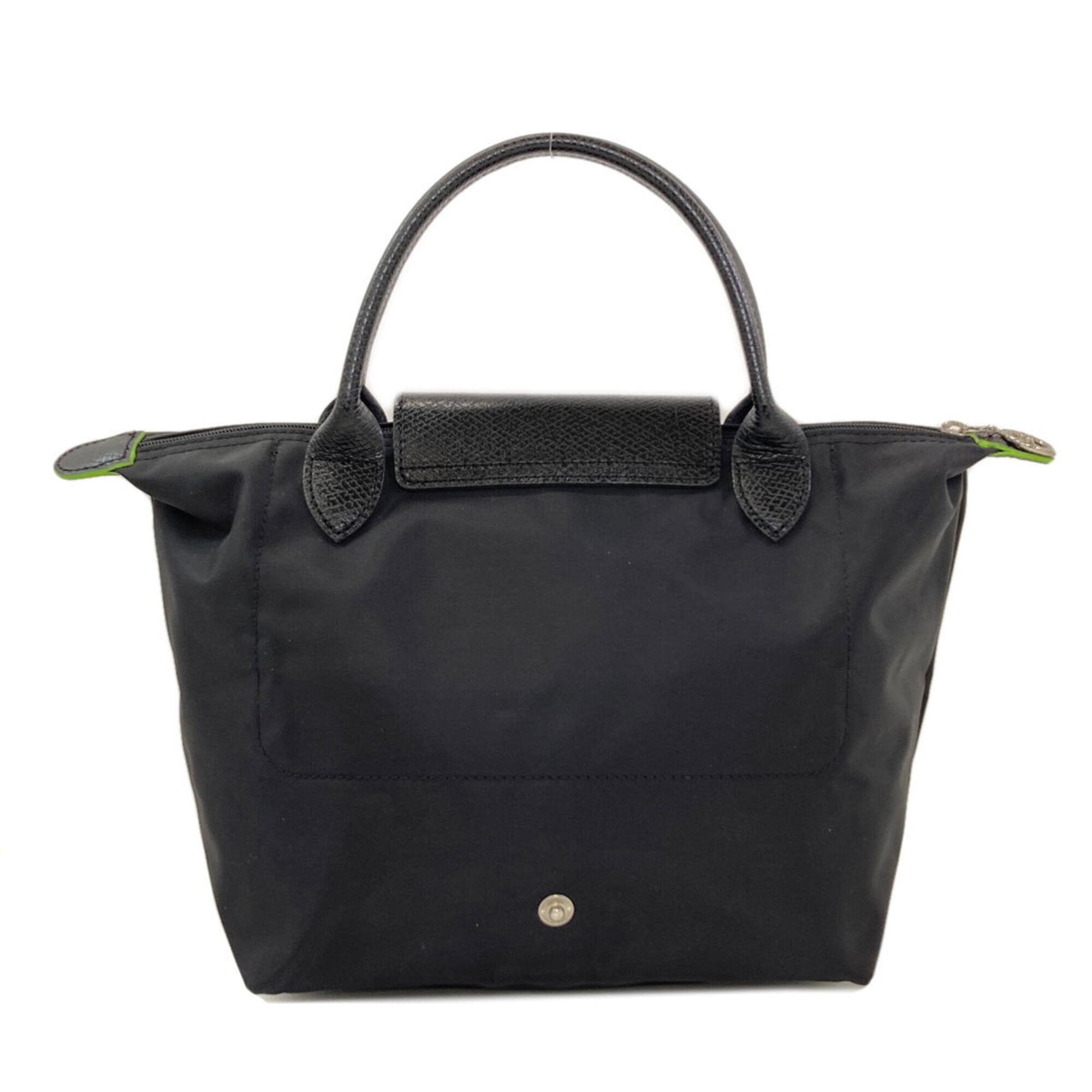 Longchamp Le Pliage Black Nylon Handbag (Pre-Owned)