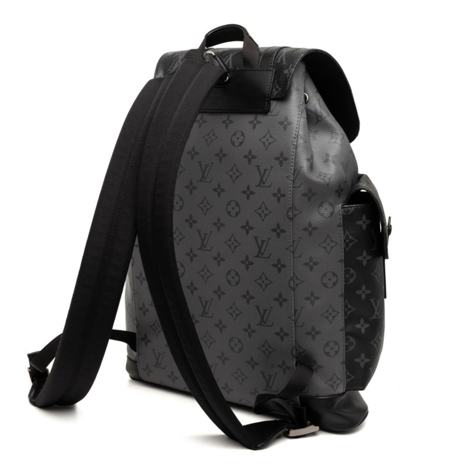 Louis Vuitton Black Gray Pvc Leather Backpack (Pre-Owned)