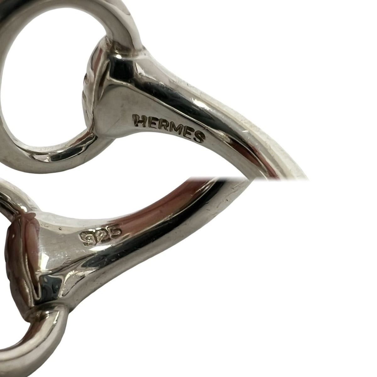 Hermes Silver Silver 925 Band Ring (Pre-Owned)
