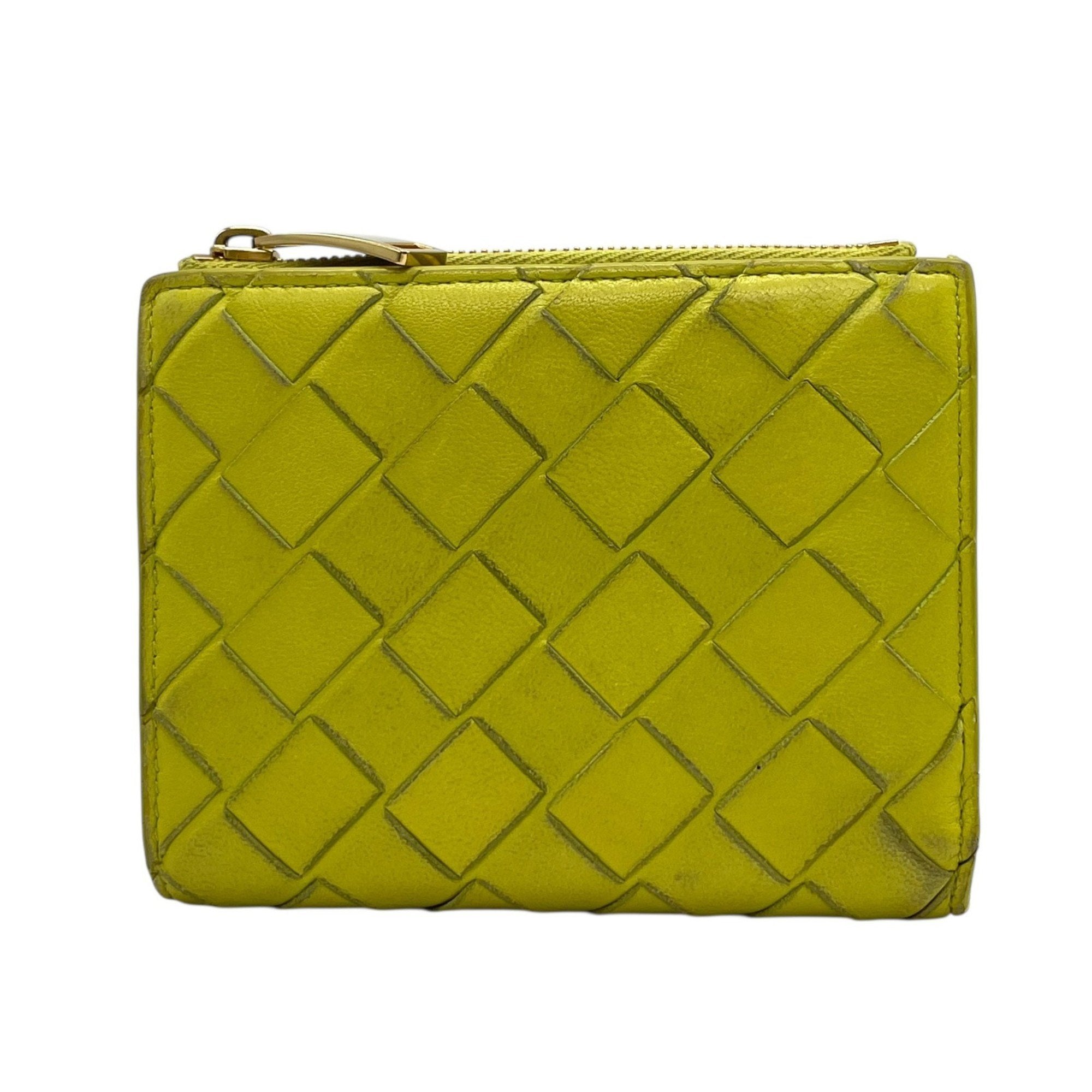 Bottega Veneta Green Intrecciato Wallet (Bi-Fold) (Pre-Owned)