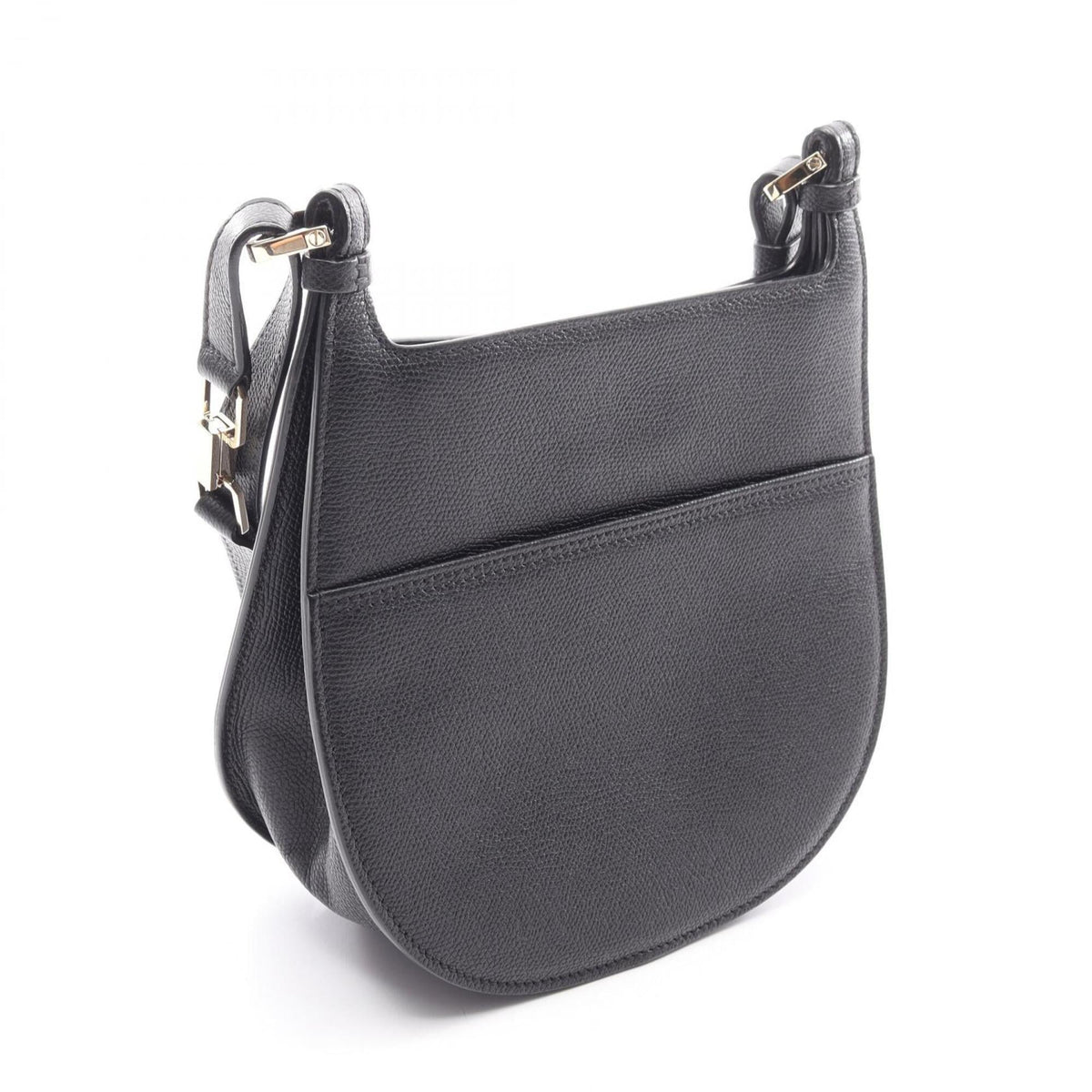 Valextra Black Leather Handbag Shoulder Bag (Pre-Owned)