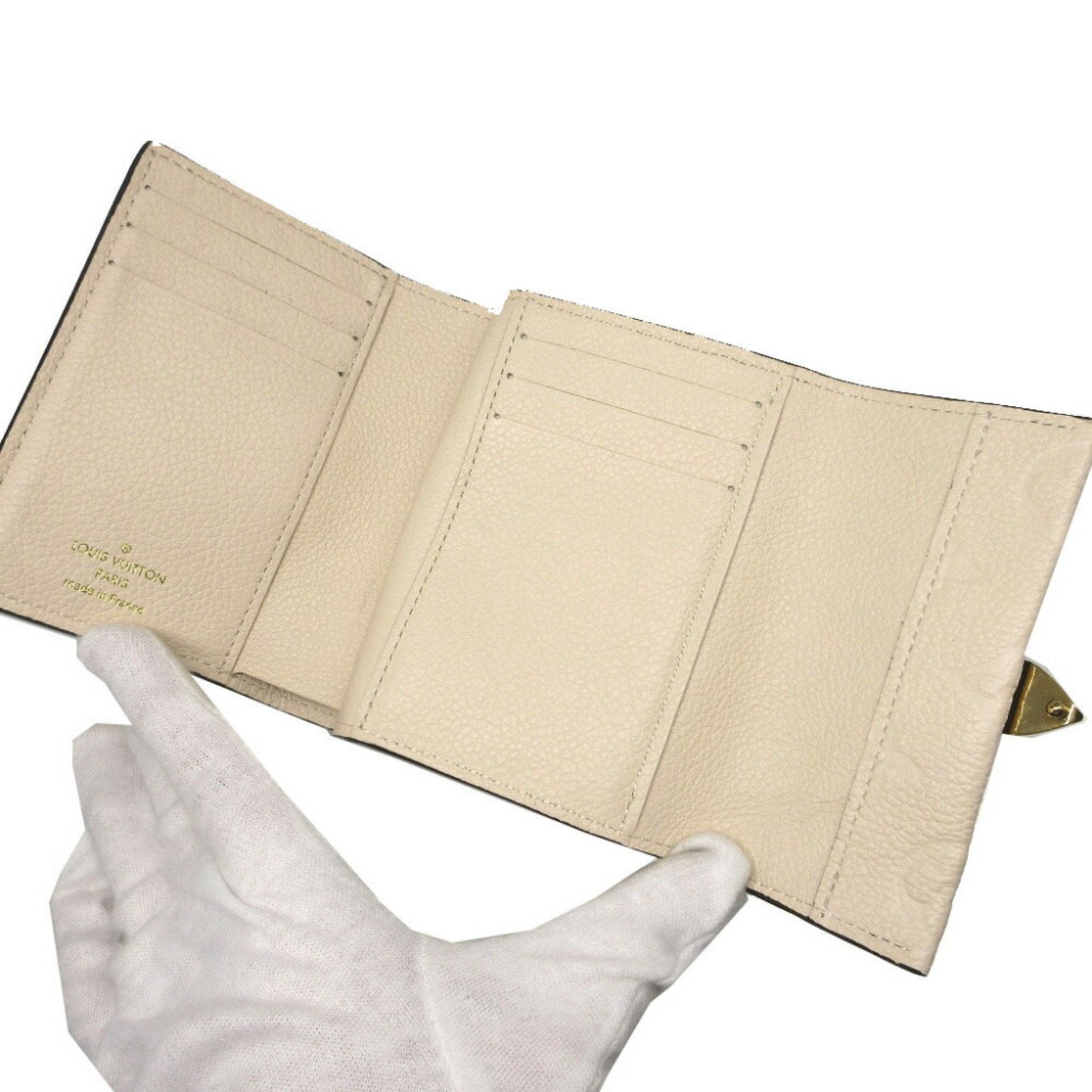 Louis Vuitton Cream Monogram Empreinte Wallet (Tri-Fold) (Pre-Owned)