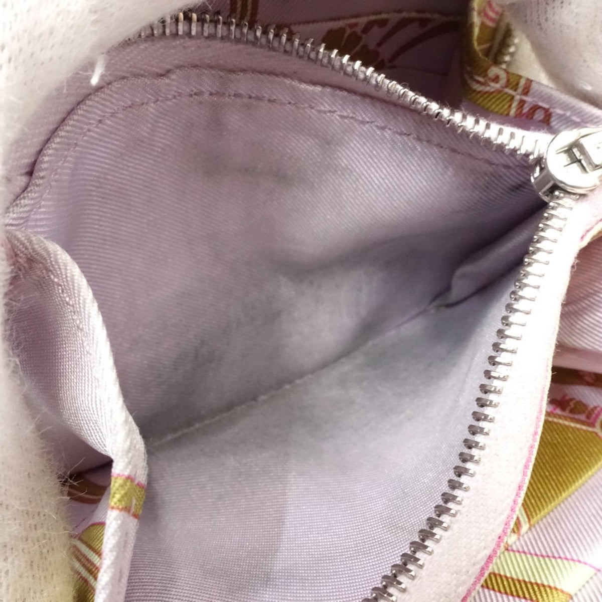 Hermes Ivory White Epsom Leather Silk Coin Purse/Coin Case (Pre-Owned)
