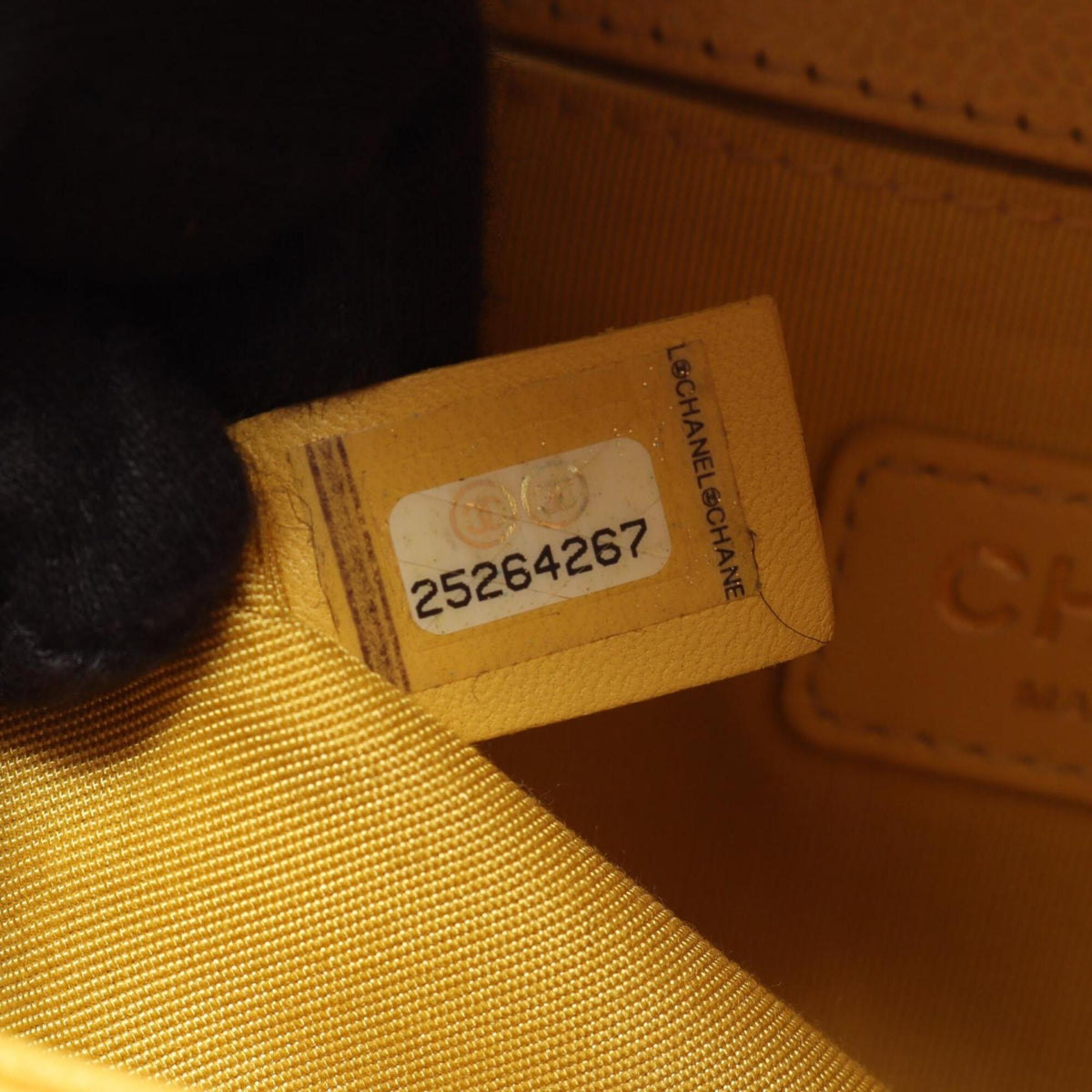 Chanel Yellow Grained Calfskin Handbag Shoulder Bag (Pre-Owned)