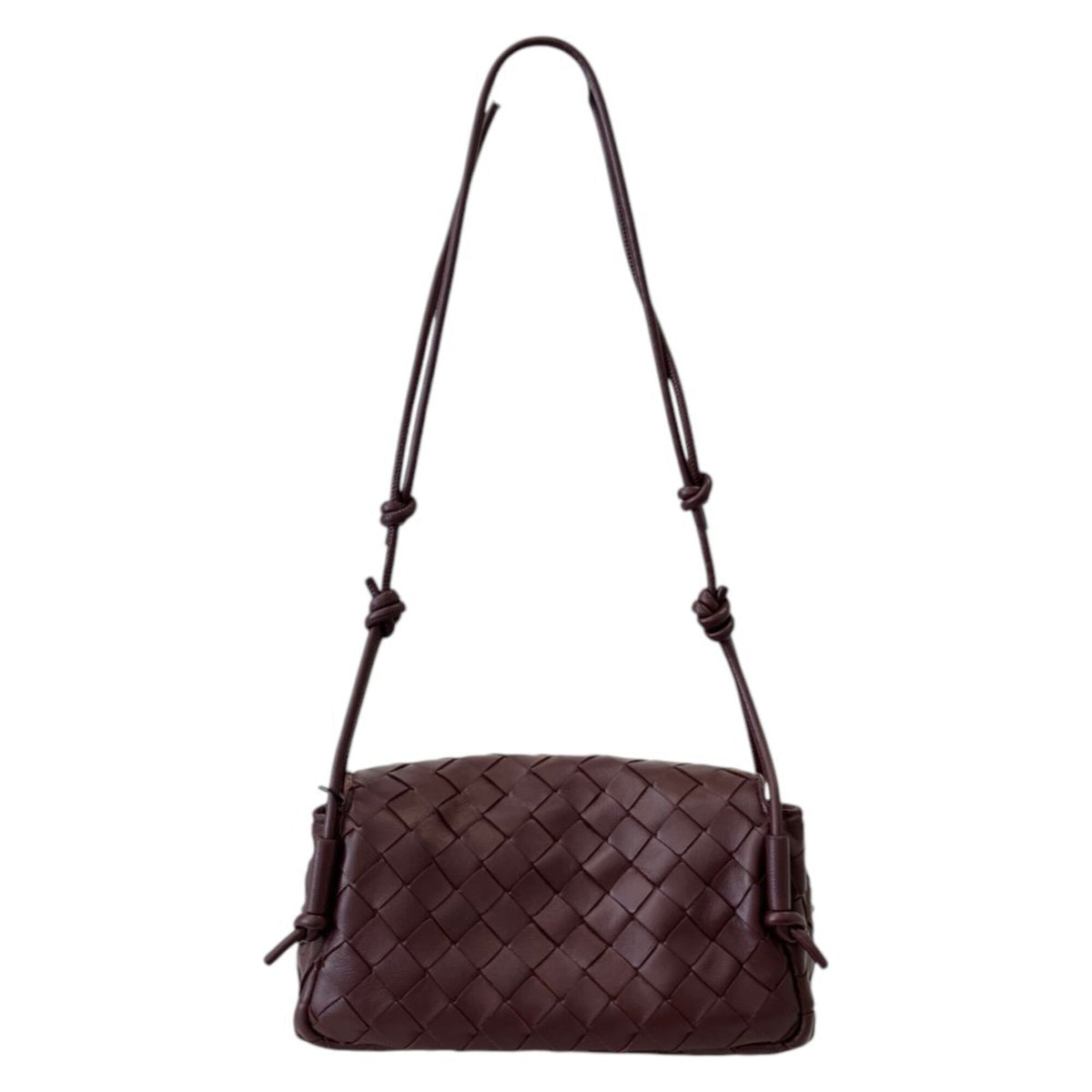 Bottega Veneta Bordeaux Leather Shoulder Bag (Pre-Owned)