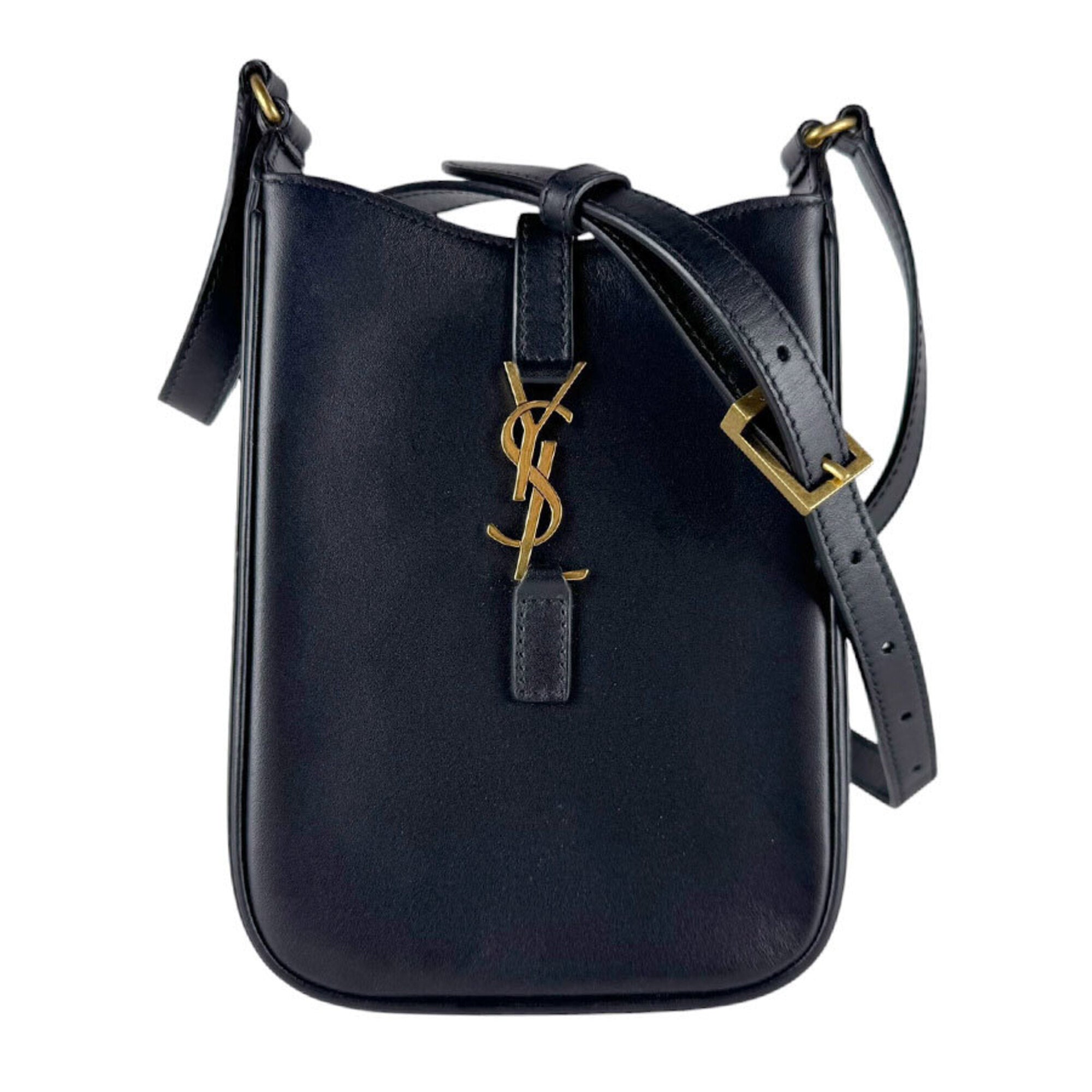 Saint Laurent Black Leather Shoulder Bag (Pre-Owned)