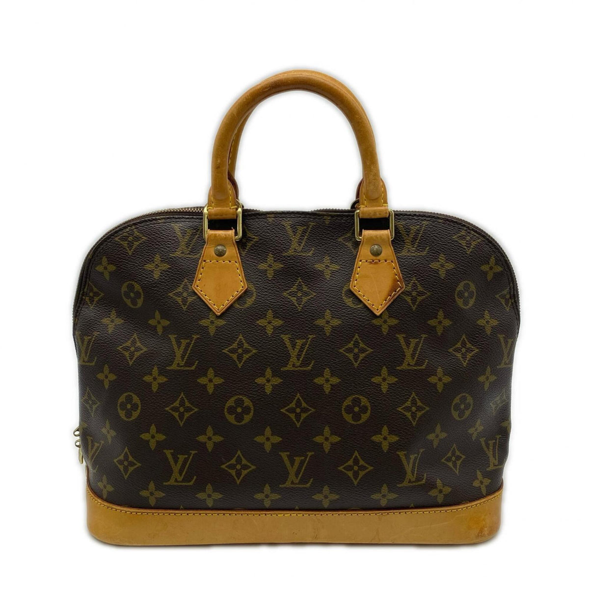 Louis Vuitton Monogram Black Coated Canvas Leather Handbag (Pre-Owned)