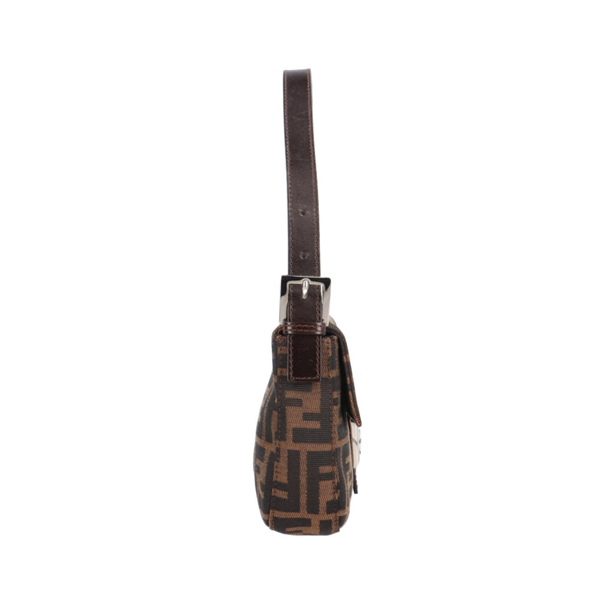 Fendi Zucca Brown Canvas Handbag (Pre-Owned)