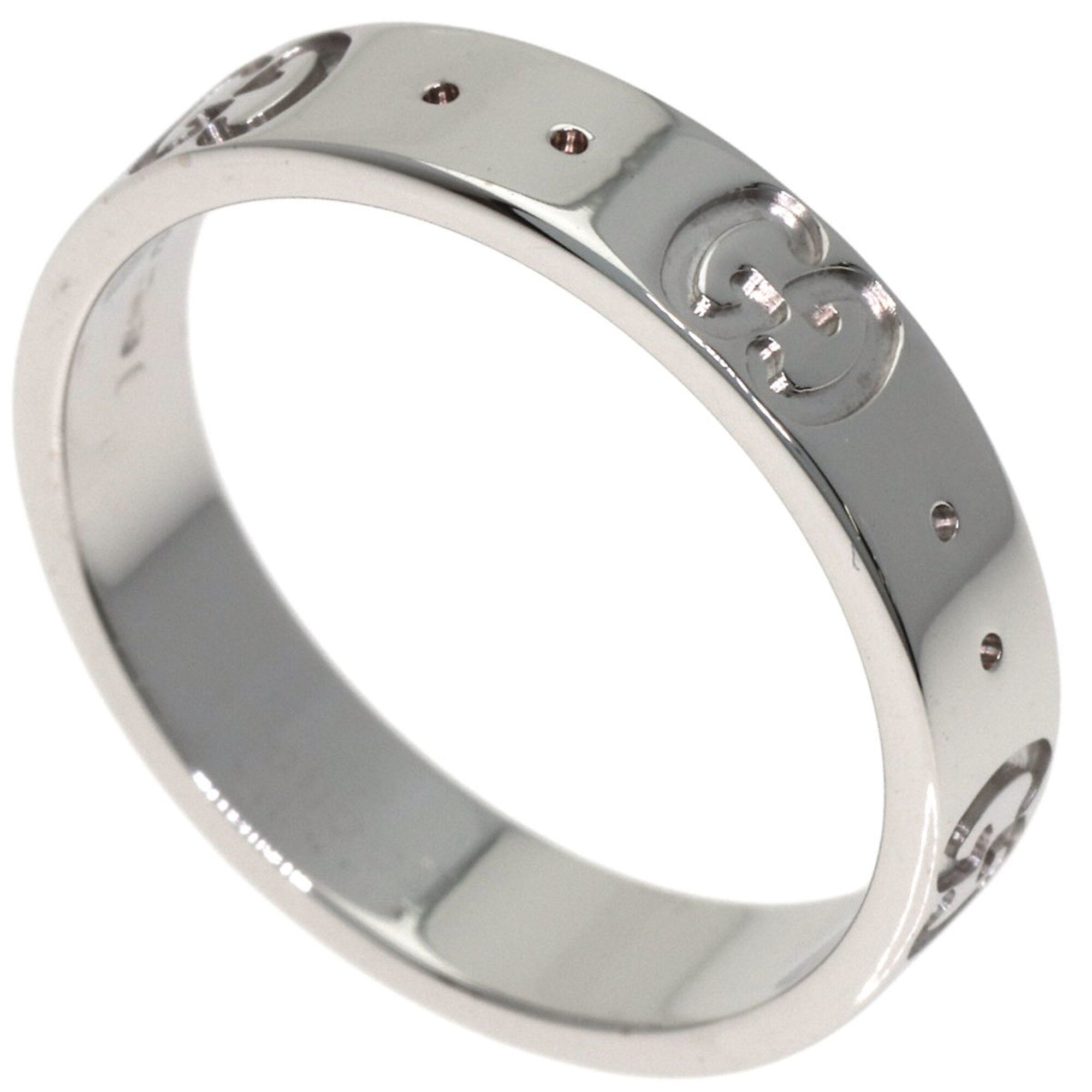 Gucci Icon White Gold (18K) Band Ring (Pre-Owned)