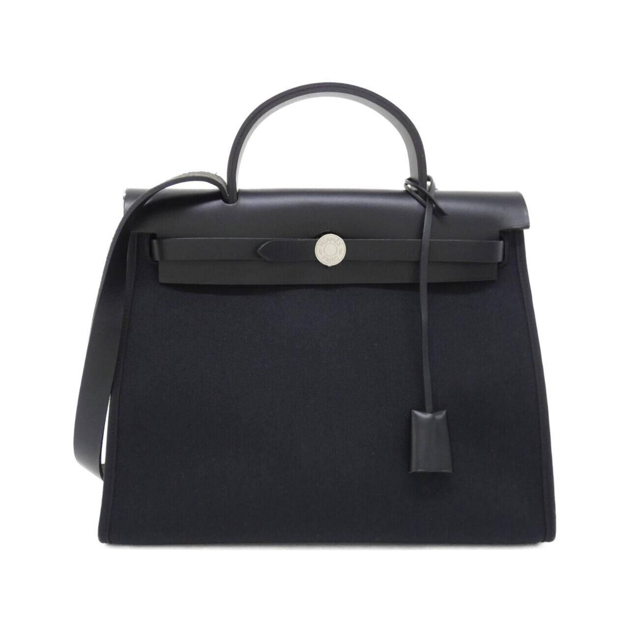 Hermes Black Vache Leather Leather Handbag (Pre-Owned)
