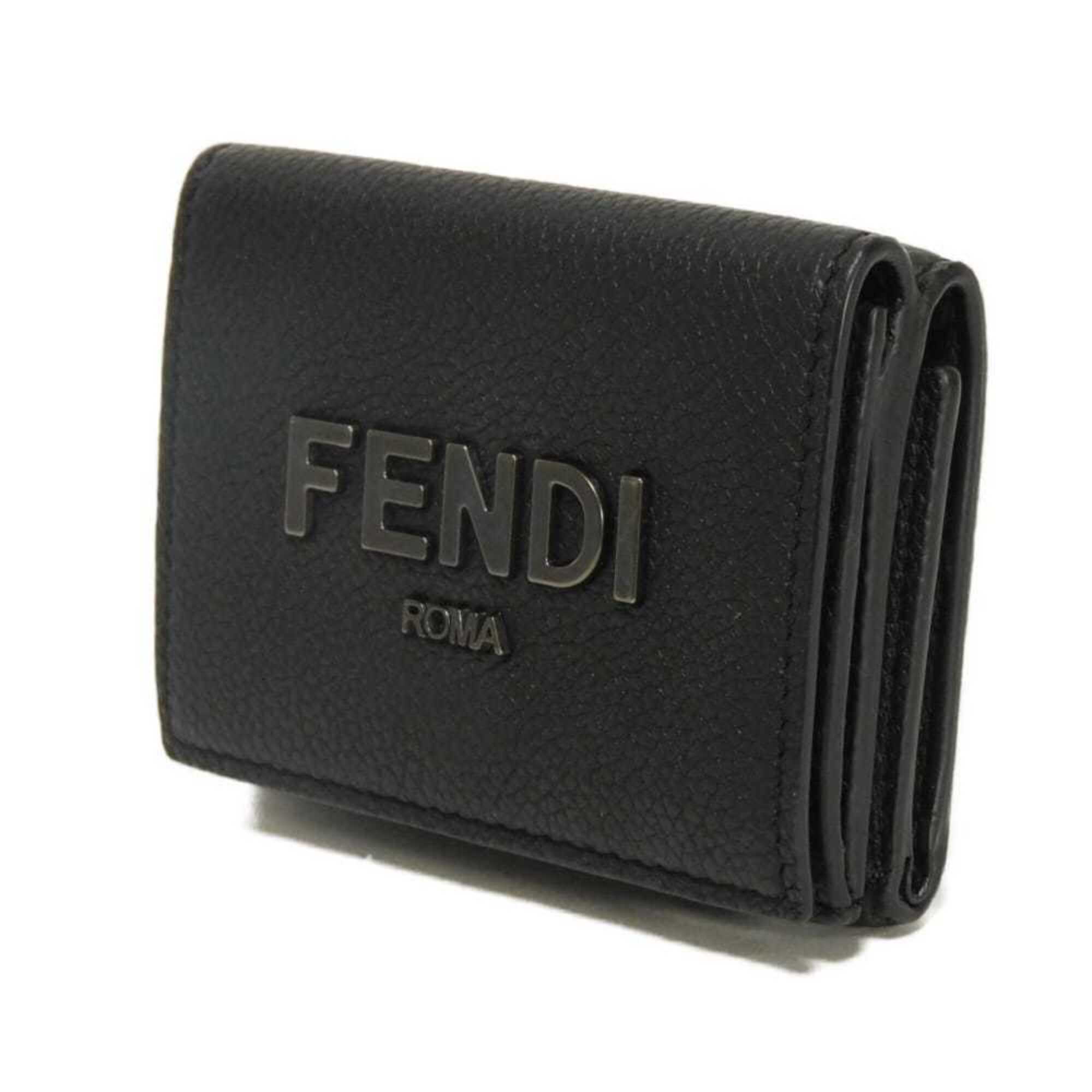 Fendi Black Gunmetal Wallet (Tri-Fold) (Pre-Owned)