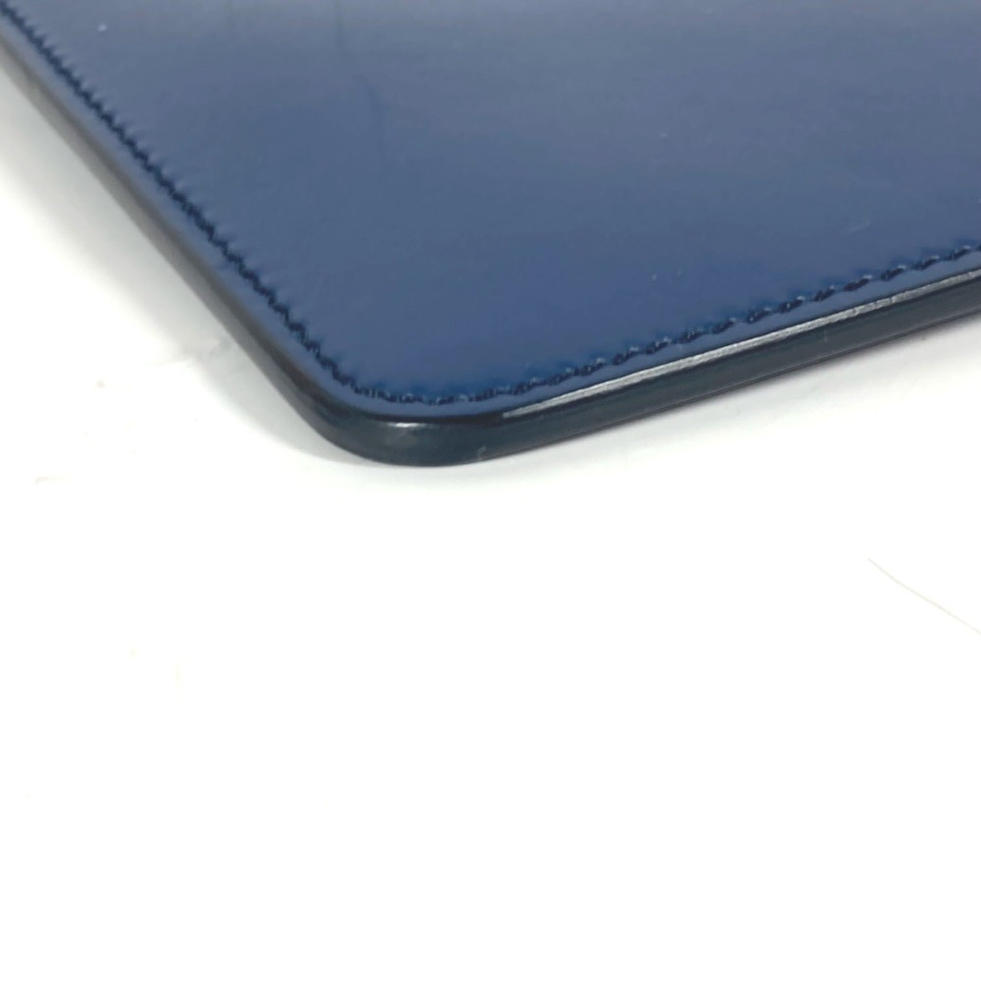 Salvatore Ferragamo Blue Leather Clutch Bag Pouch (Pre-Owned)