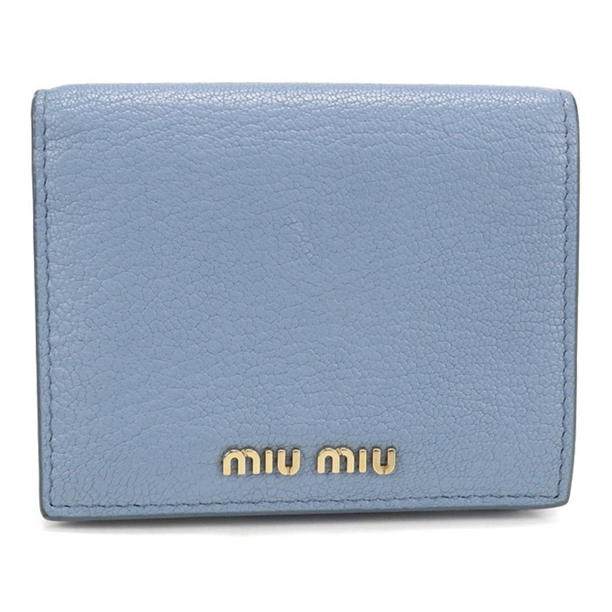 Miu Miu Blue Leather Wallet (Bi-Fold) (Pre-Owned)