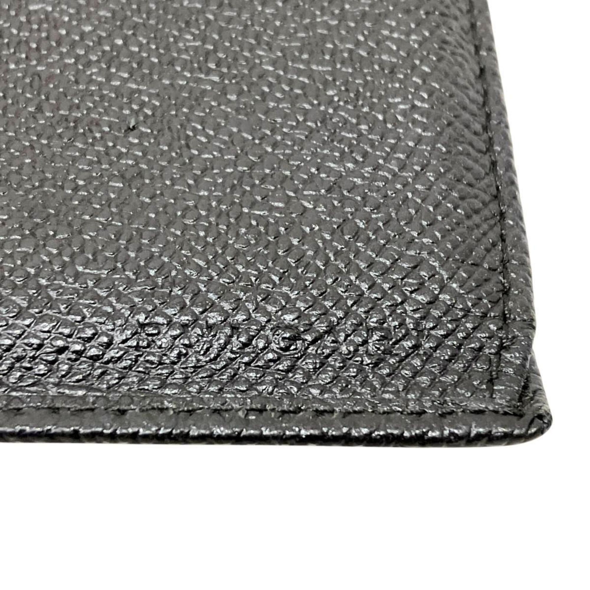 Bvlgari Black Leather Long Wallet (Bi-Fold) (Pre-Owned)