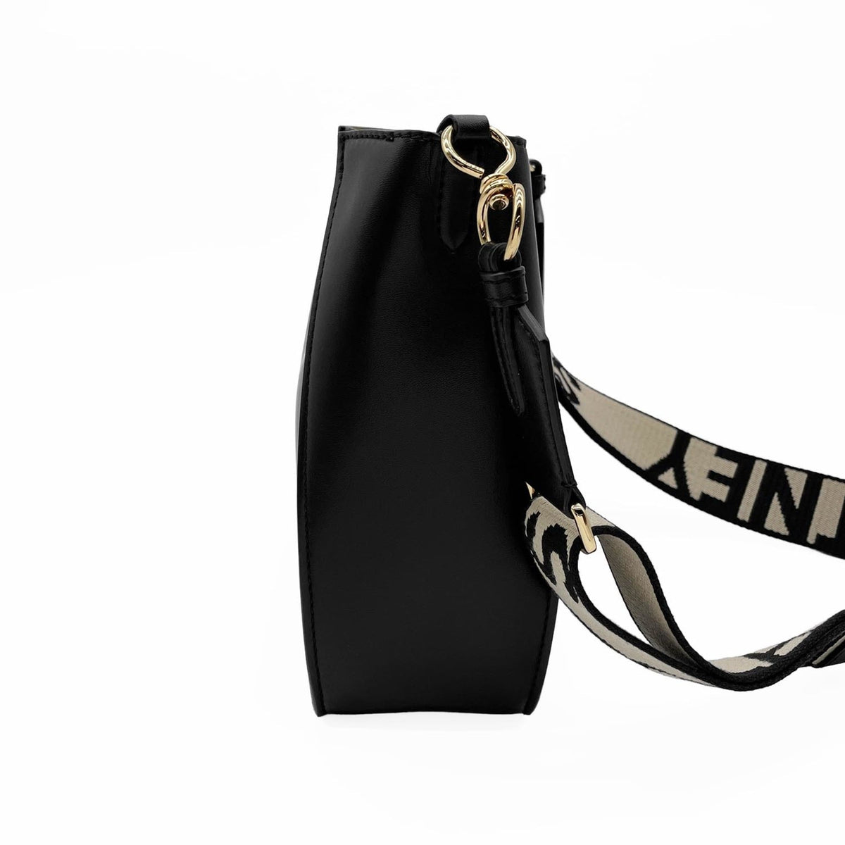 Stella Mccartney Black Faux Leather Shoulder Bag (Pre-Owned)