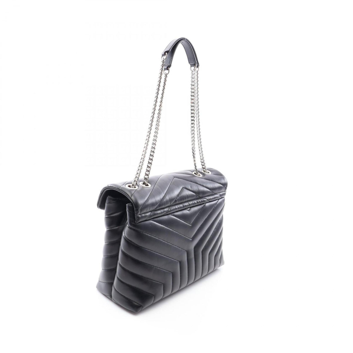 Saint Laurent Black Leather Handbag Tote Bag (Pre-Owned)