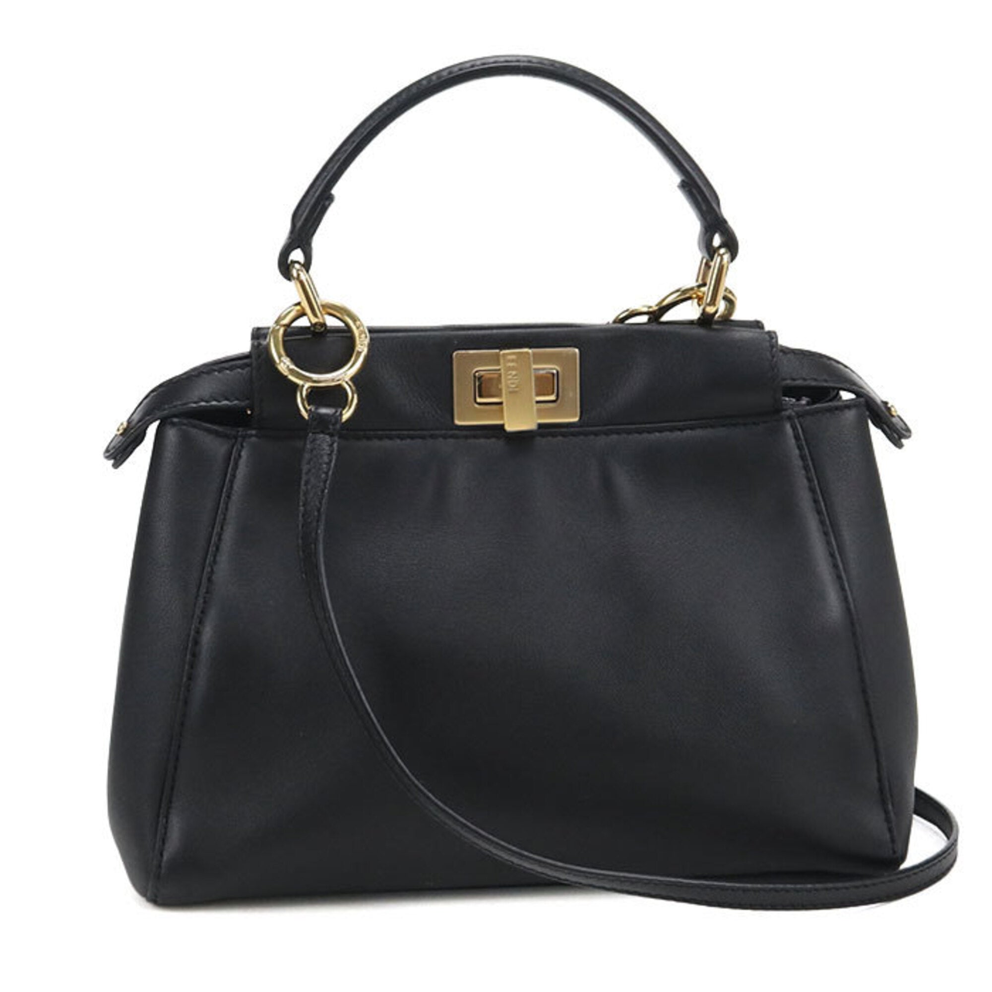 Fendi Black Leather Handbag (Pre-Owned)