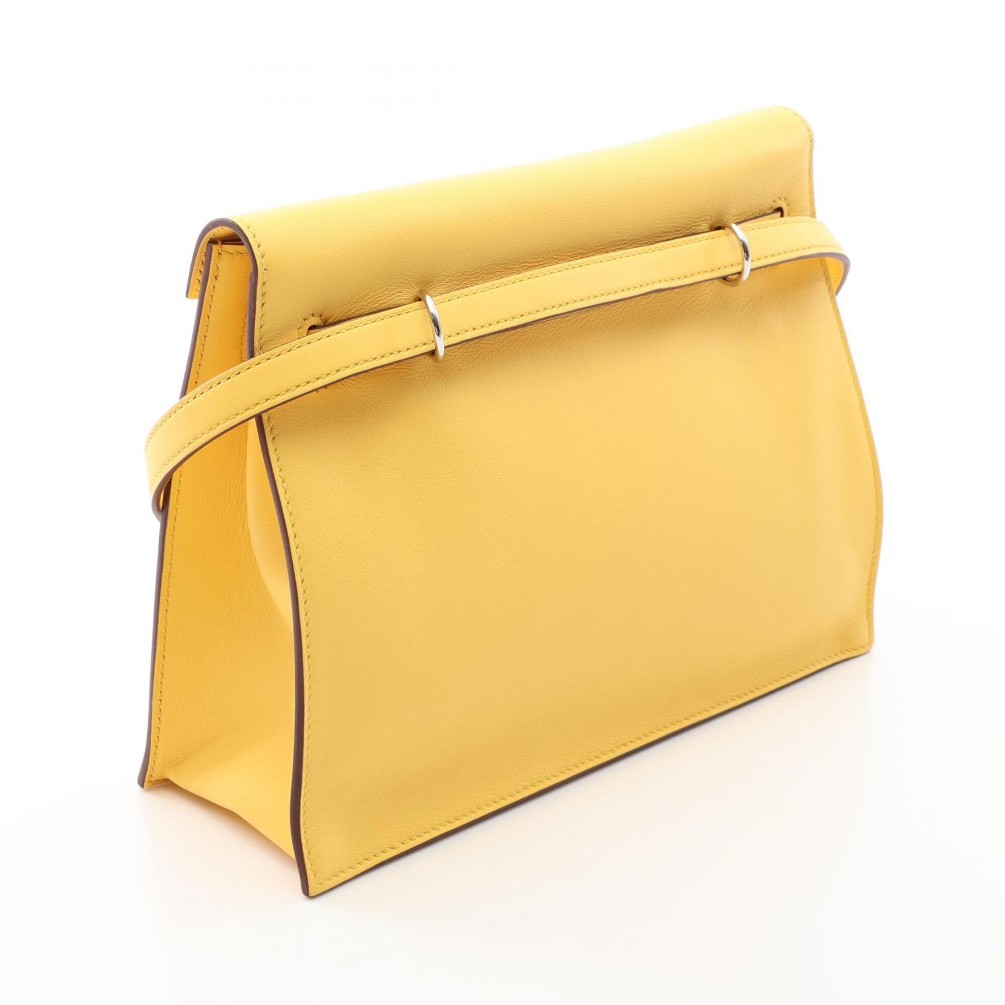 Hermes Yellow Swift Leather Handbag Shoulder Bag (Pre-Owned)