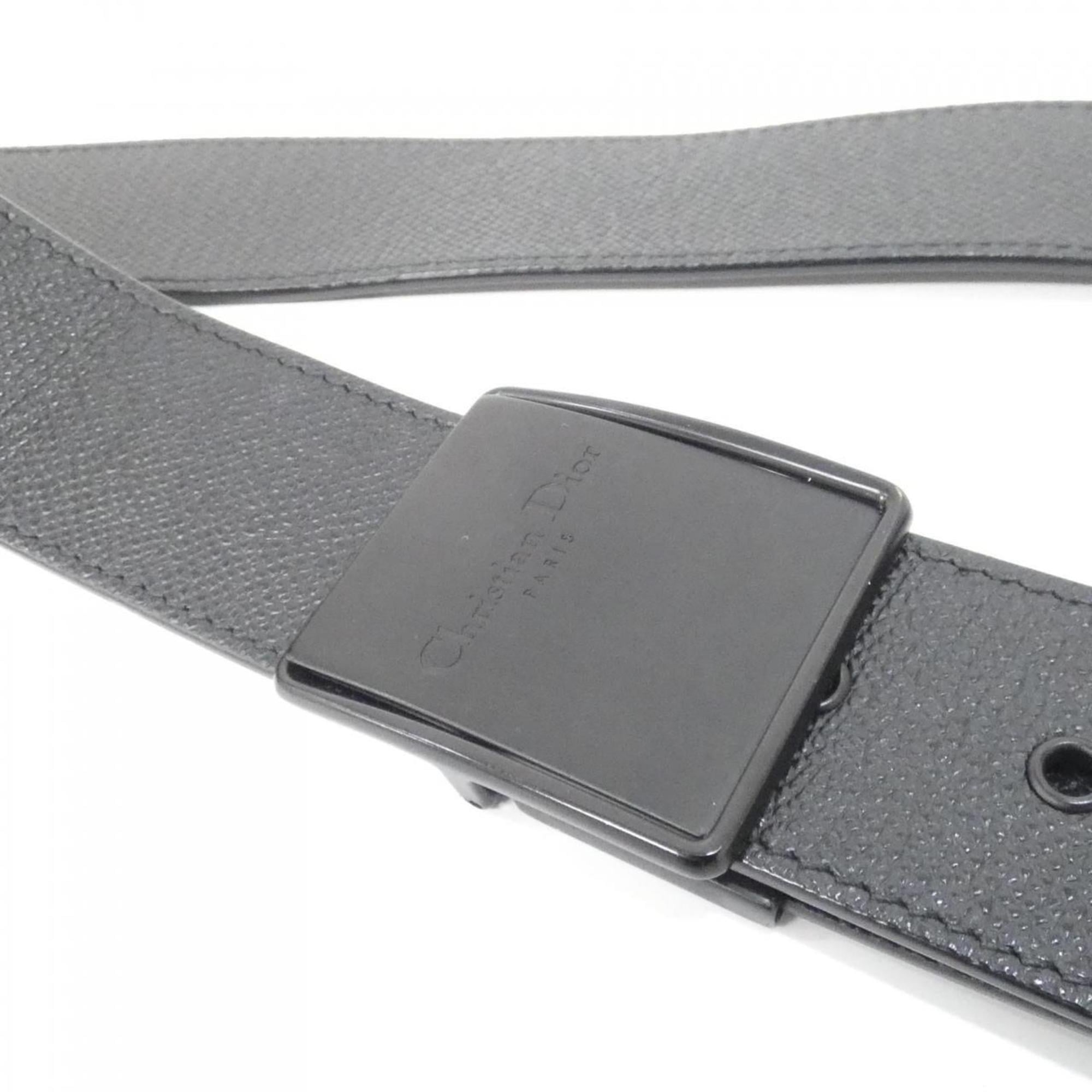 Christian Dior Black Leather Handbag Shoulder Bag (Pre-Owned)